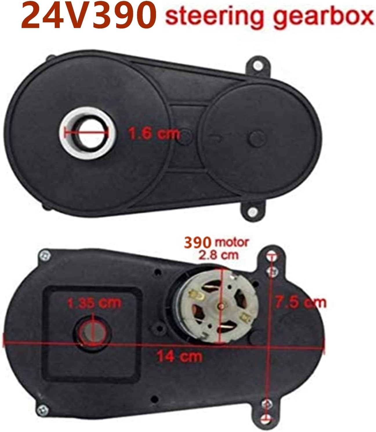Children’s 24V Steering Motor with Gearbox – Essential Ride-On Replacement