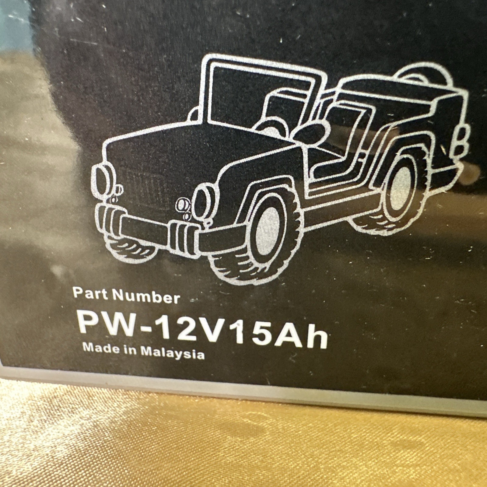 PW-12V15Ah 12V 15Ah Battery for Power Wheels Ride-On Toys
