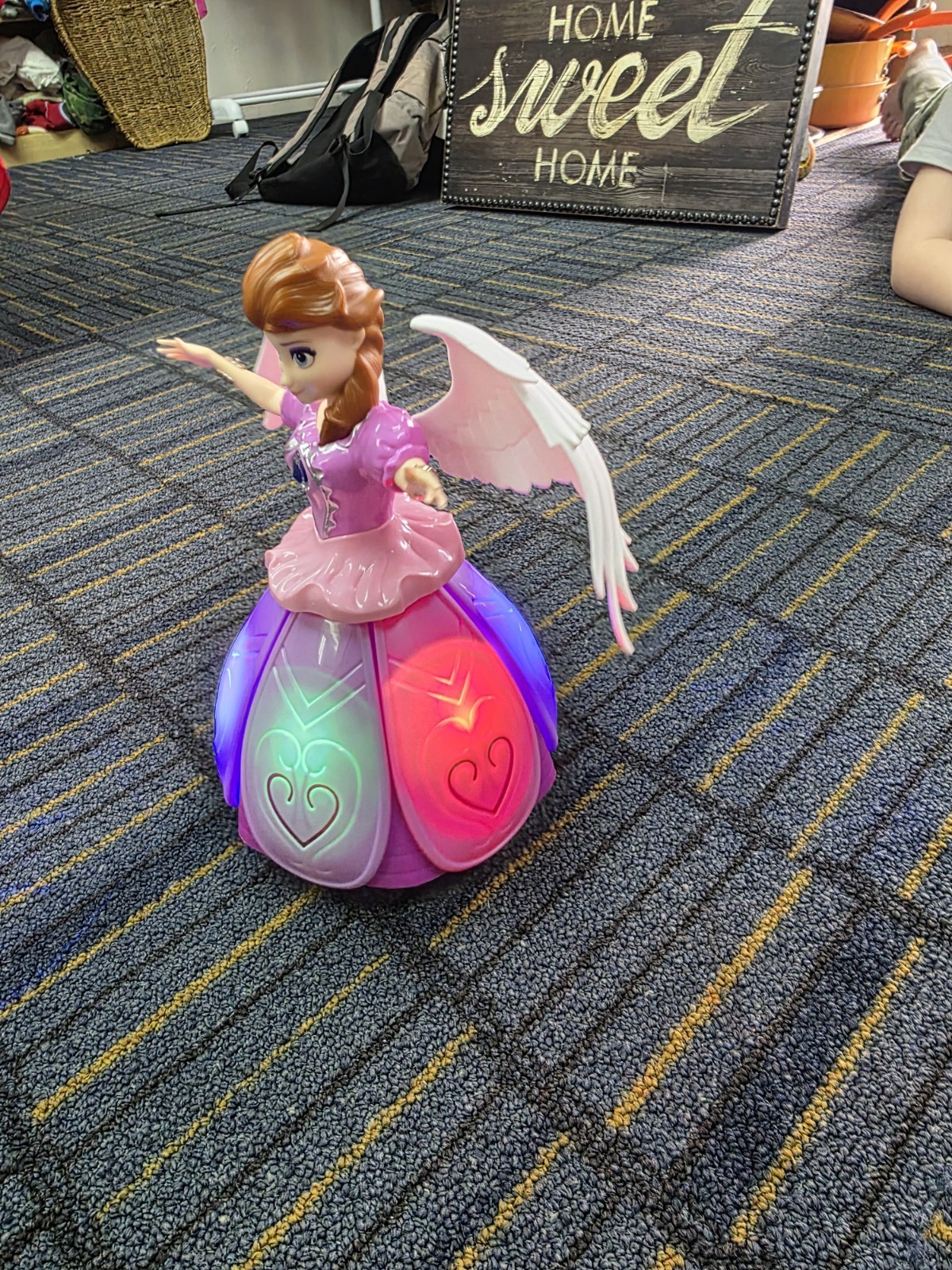 Dancing Angel Lighting Music Rotate Beautiful Doll Robot Toy Best Gift For Girls