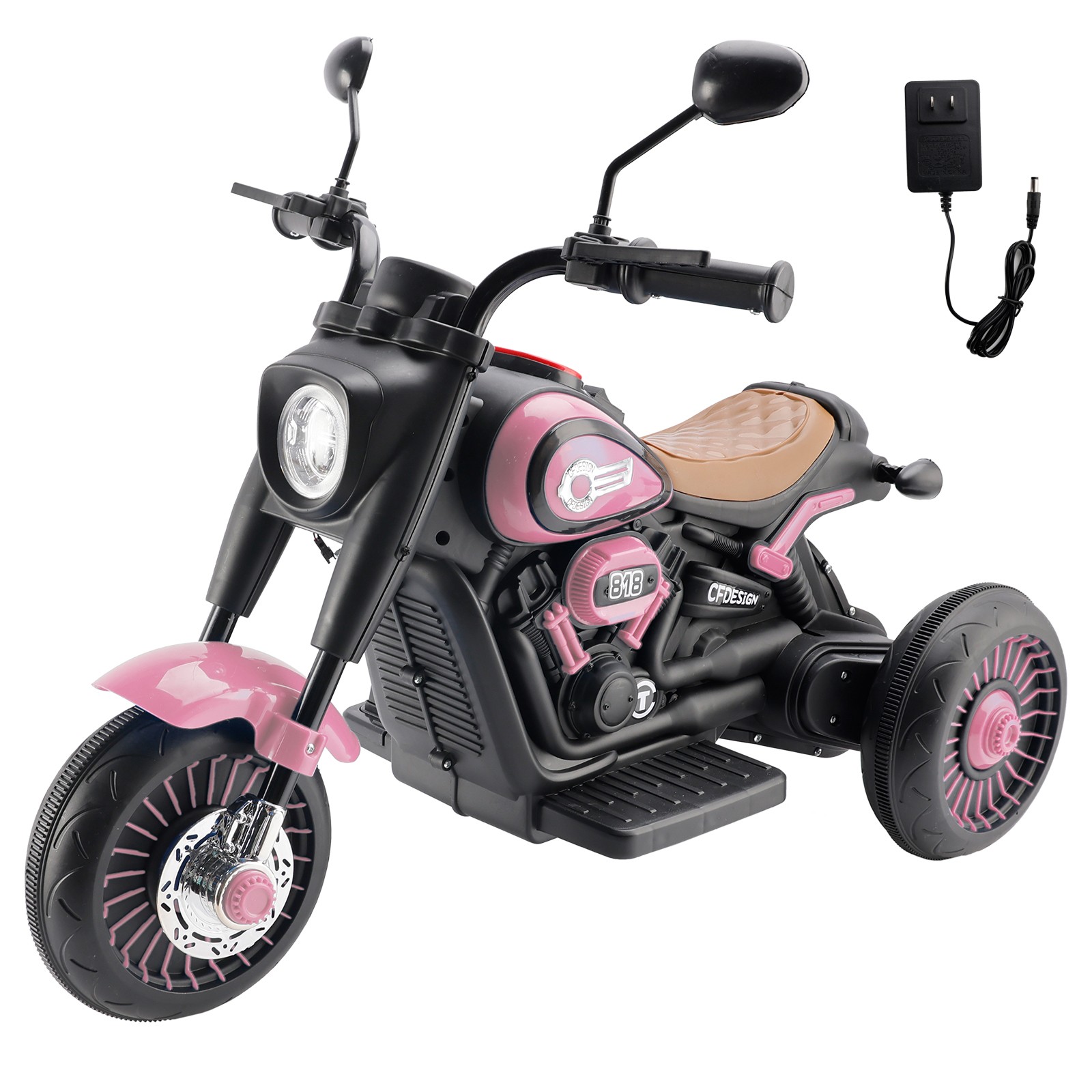 3Wheel 6V Kid Ride On Motorcycle Electric Toy w/ Colorful Light And Music Pink