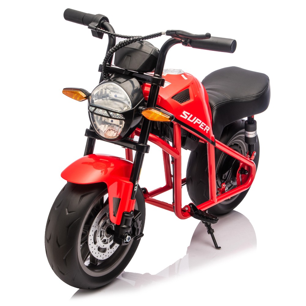 300W Kids Ride On Electric Toy Muscle Motorcycle Hub Motor Dual Suspension Age 6