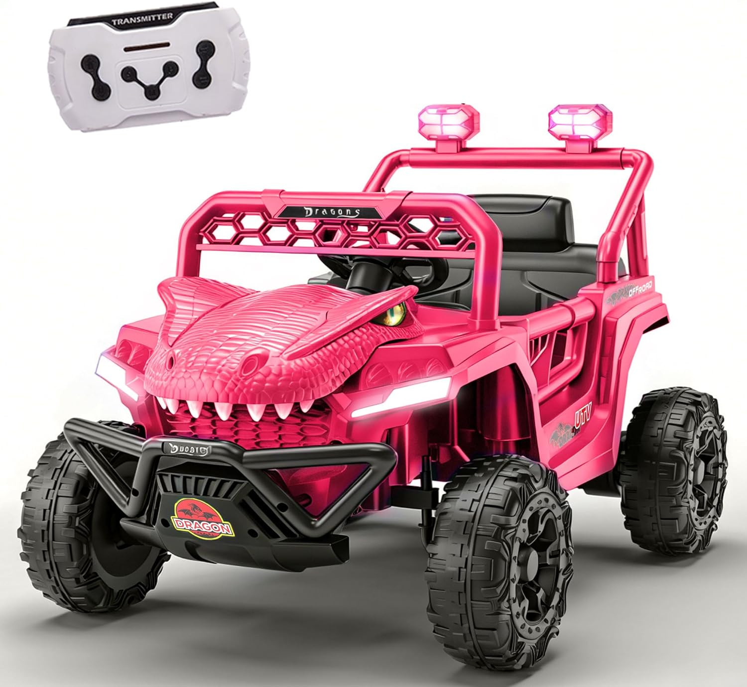12V Dinosaur Ride On UTV Kids Electric Vehicle with Parent Control 3 Speeds 6…