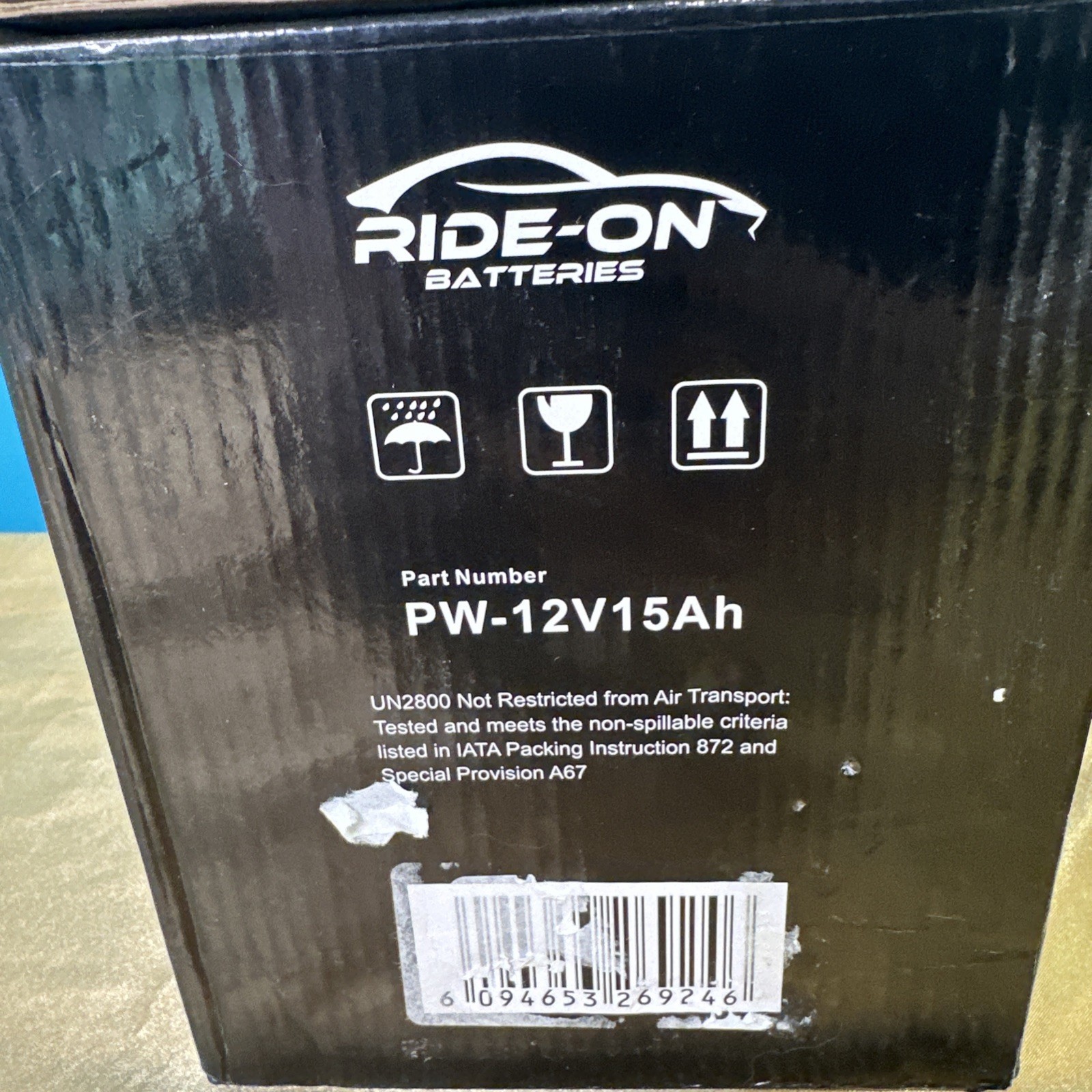 PW-12V15Ah 12V 15Ah Battery for Power Wheels Ride-On Toys