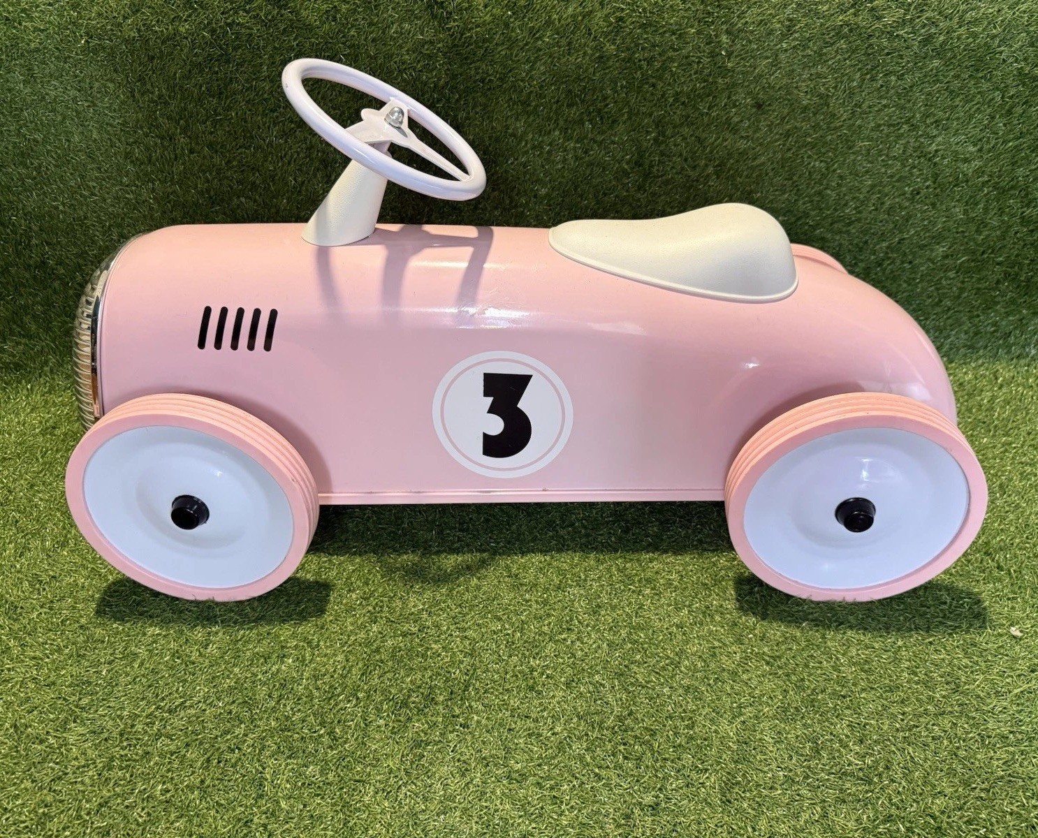 FAQ Schwarz Retro Pink Ride On Kids Car