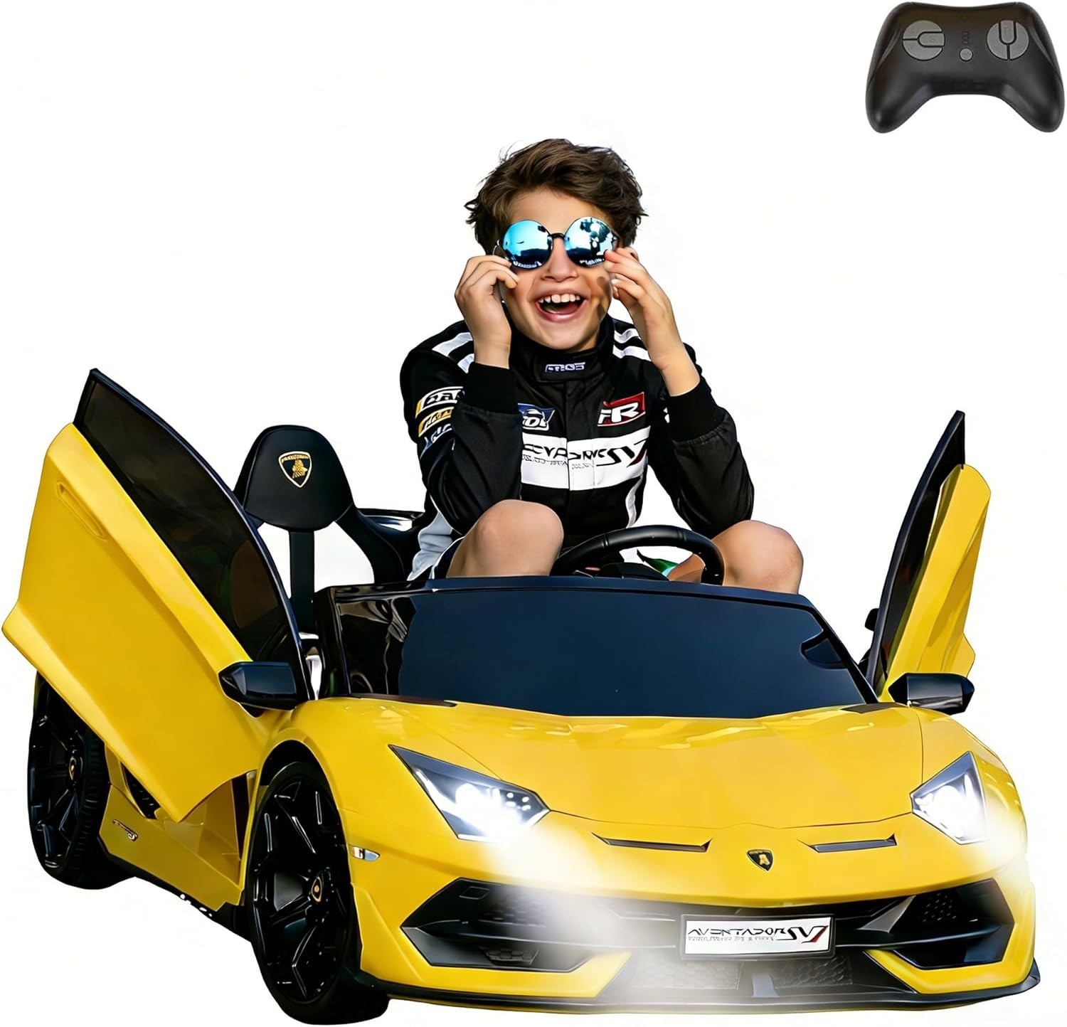 TOBBI 24V Kids Ride On Drift Car Licensed Lamborghini SVJ 2 Seater High Speed