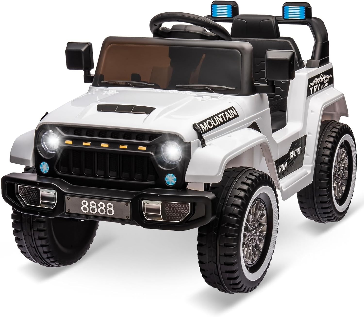 12V Kids Electric Ride-On Truck Car – 3 Speed, MP3, LED Lights, 66 lb Capacity