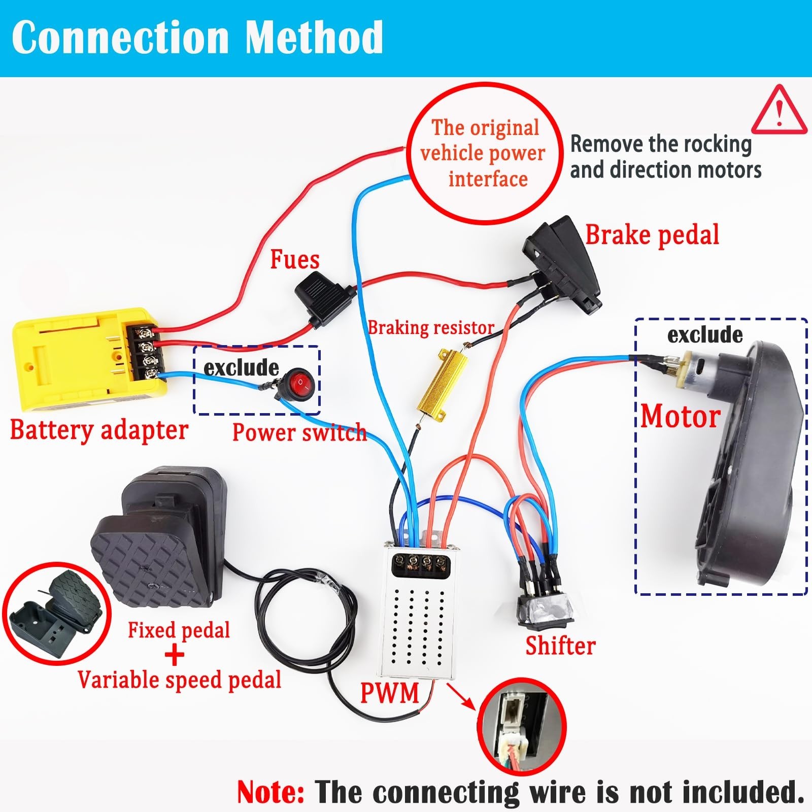 24V Power Wheels Conversion Kit – Low Voltage Protection, DC Motor Speed Control