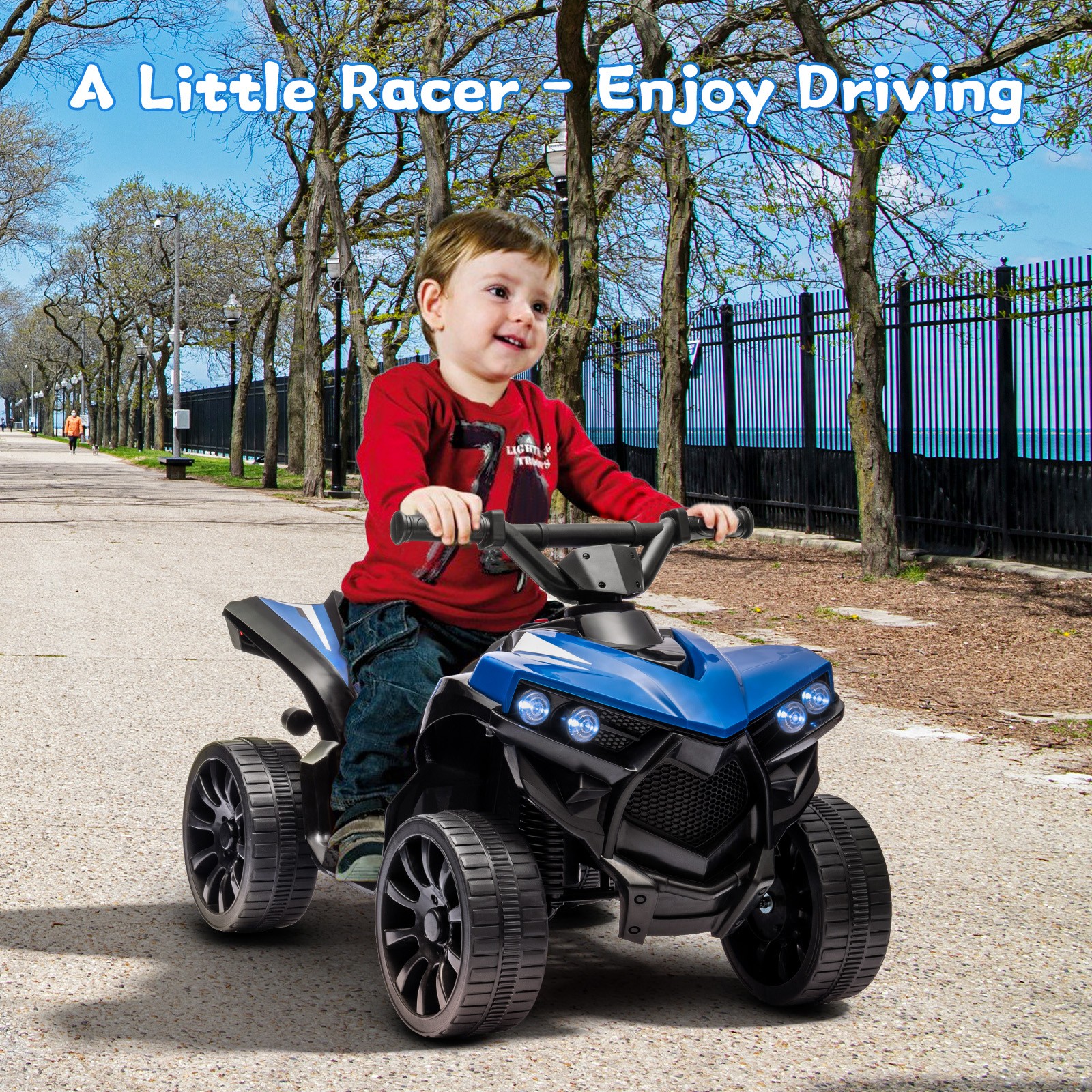 6V Kids Ride On Toy ATV Quad Electric 4-Wheeler Car 1.8MPH Power Battery Powered