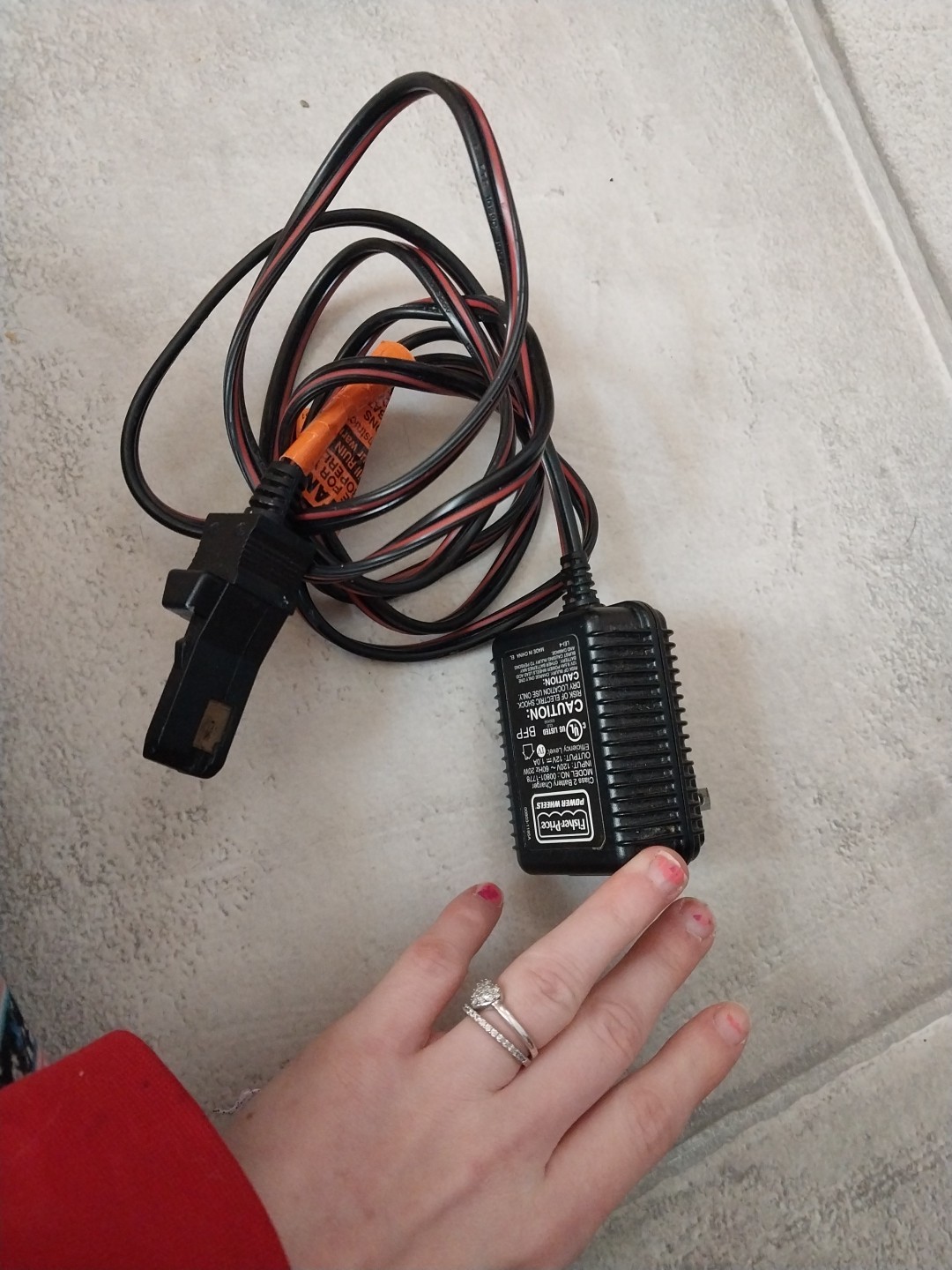 Fisher Price OEM Power Wheels 12V 1.0 AMP Battery Charger Wall Plug 00801-1781