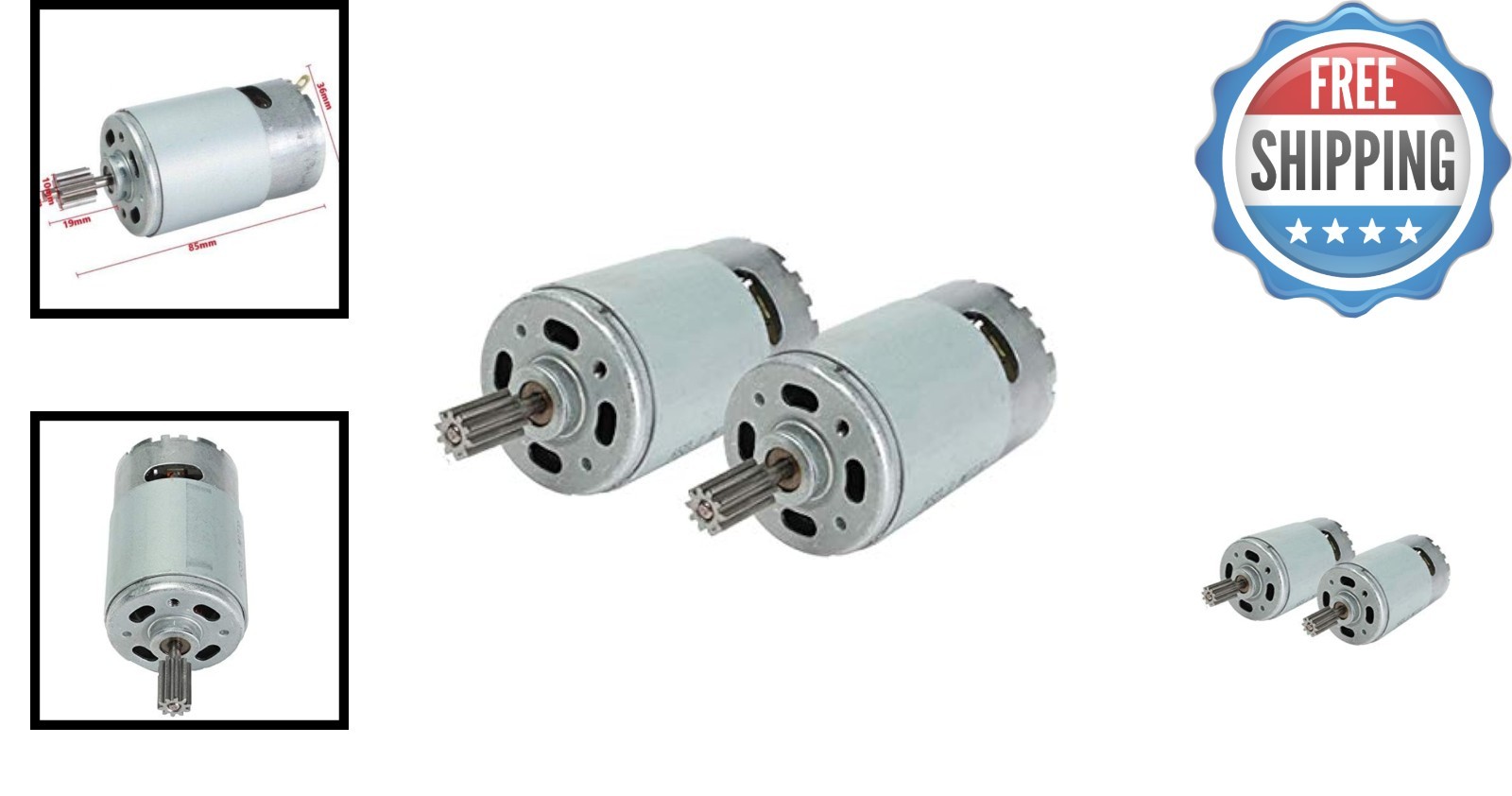 Upgrade Your Child’s Ride-On Car: 24V RS550 Electric Motors with Gears Included