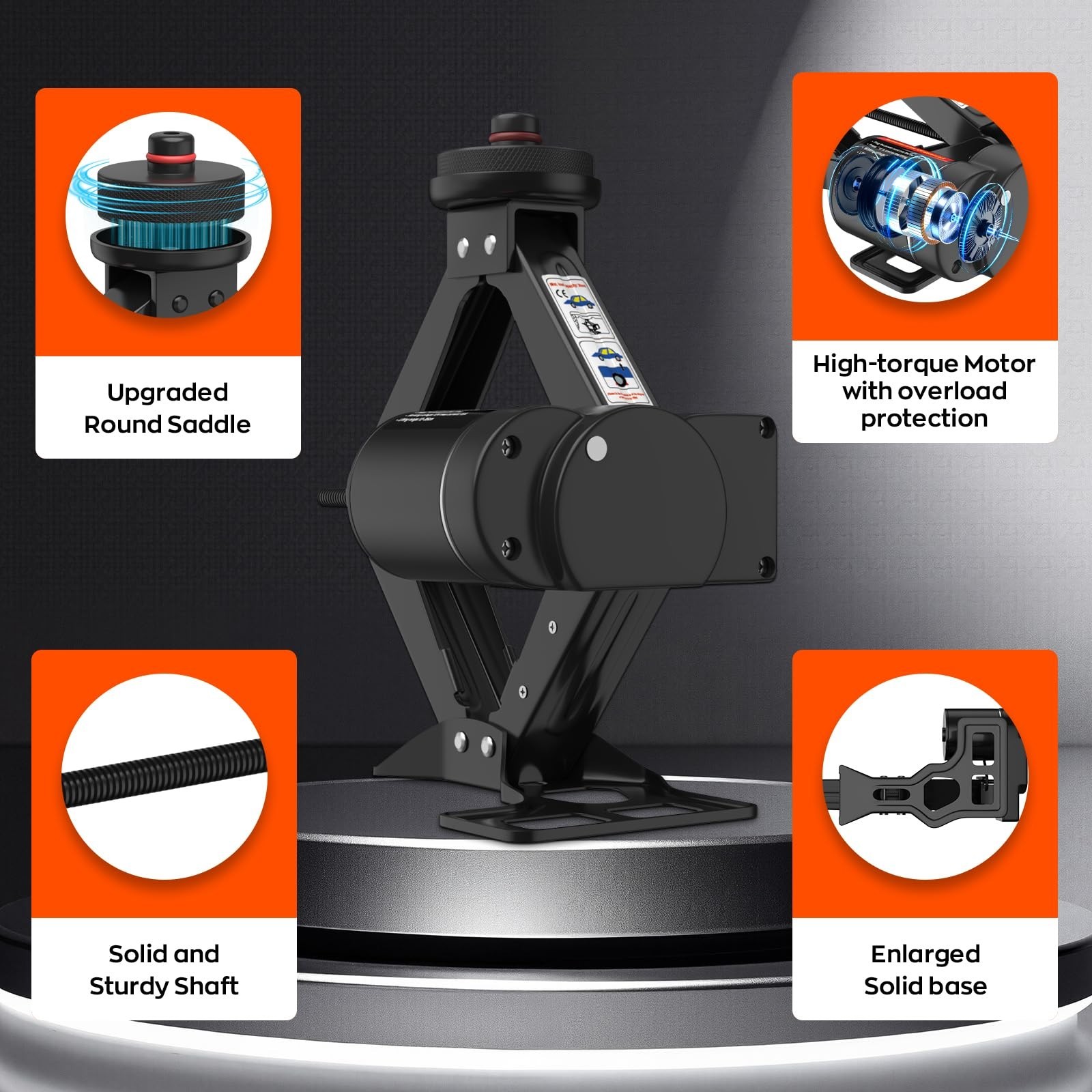 Electric Car Jack for Tesla, Portable 12V 2 Ton Tesla Tire Repair Tools, Elec…