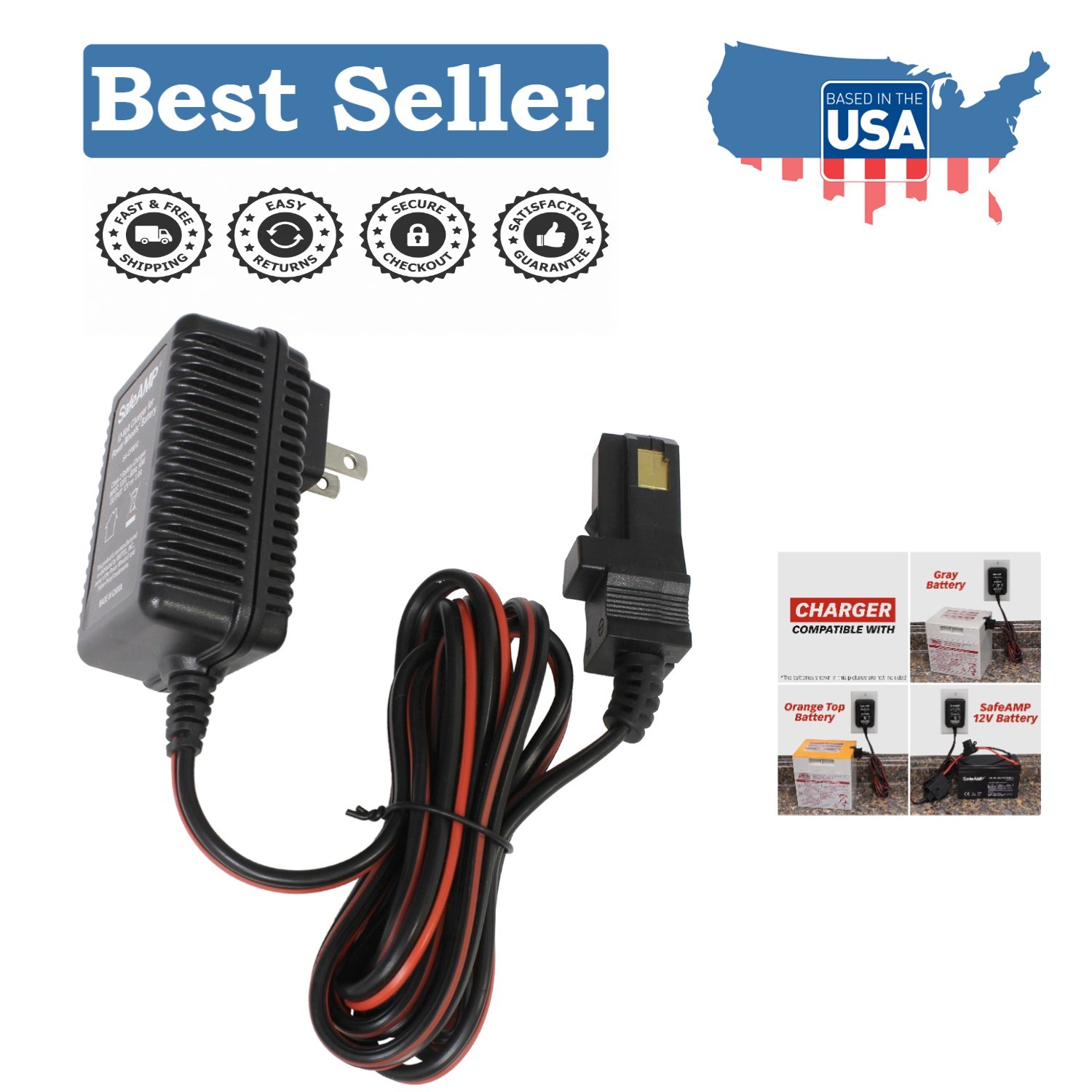 Compatible 12V Charger for Fisher Price Power Wheels Batteries – Reliable & Safe