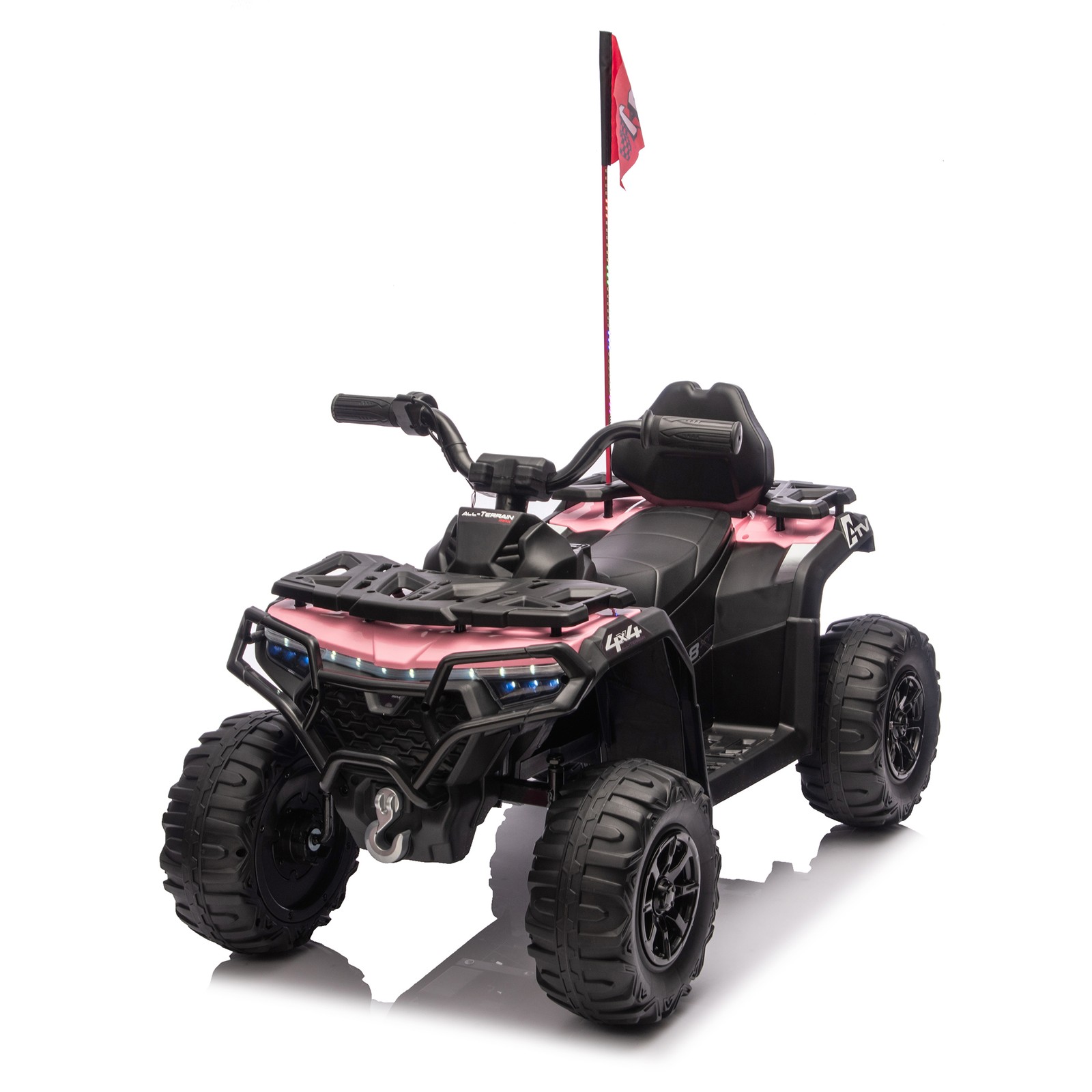 Kids Ride on ATV 24V Electric Off-Road Car for Ages 3-6 with LED Bluetooth Music