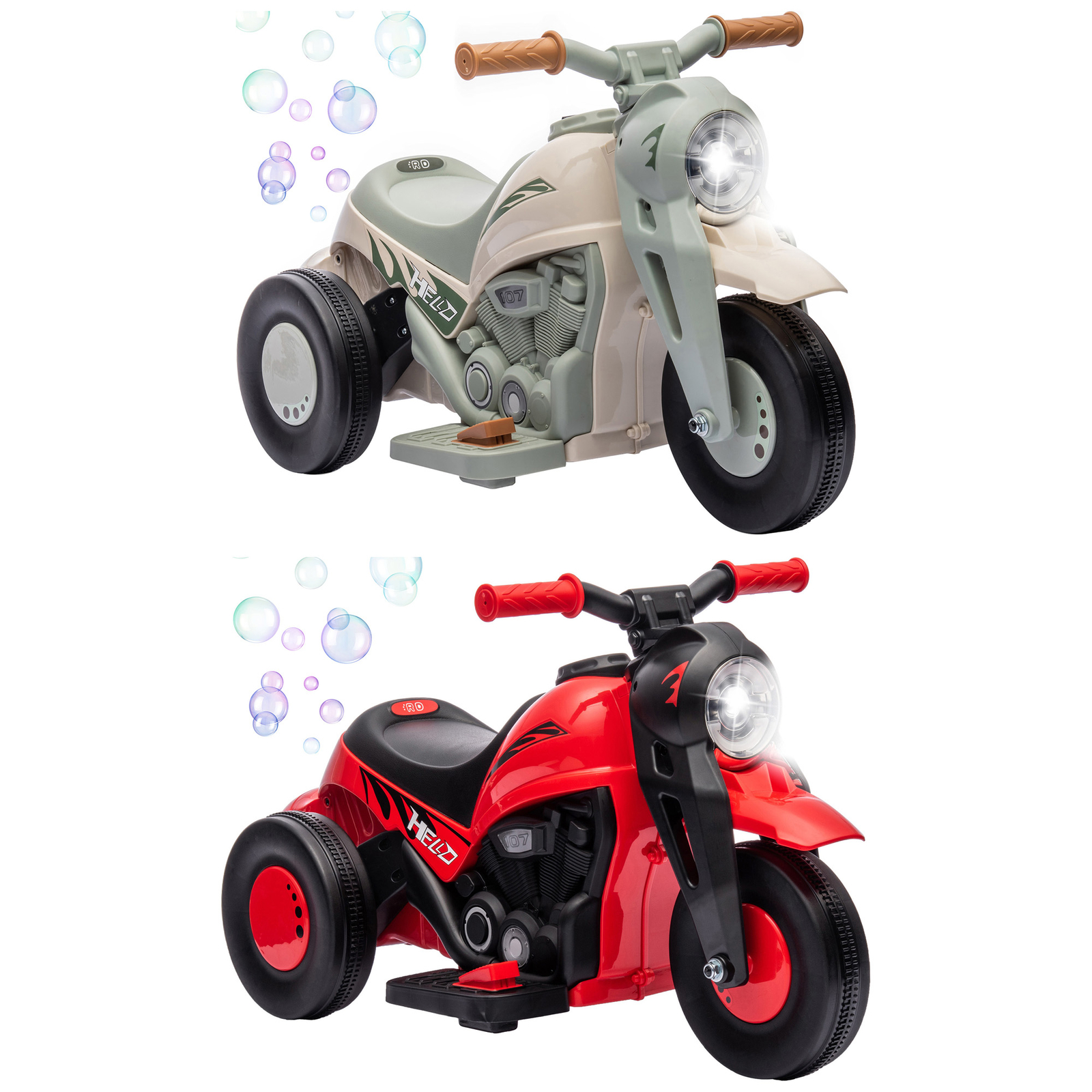 Ride on Motorcycle, 6V Ride on Bubble Car w/ Music