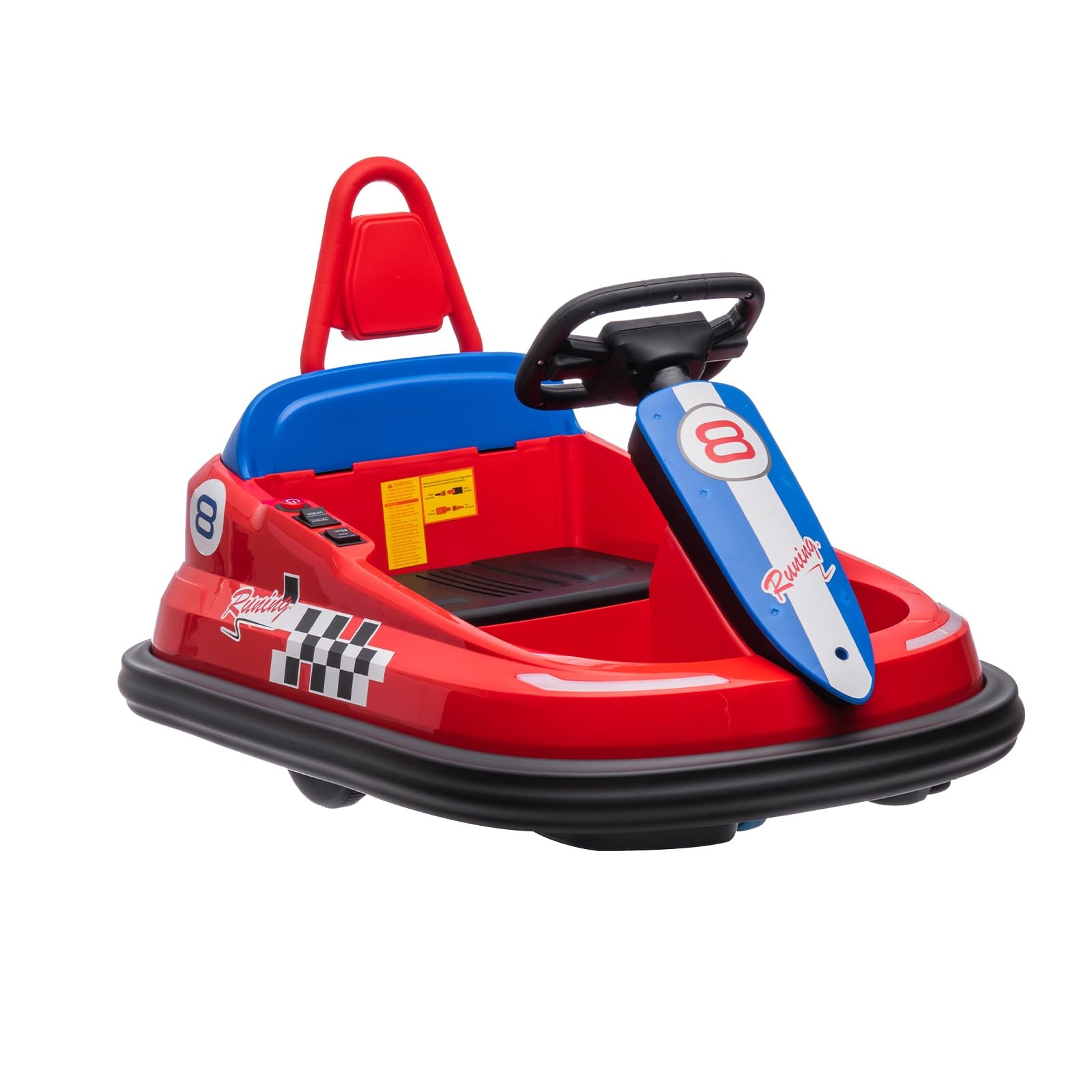 ⛳Kids Electric Bumper Car 6V Ride-On Toy W/15W Motors Steering Wheel Control NEW