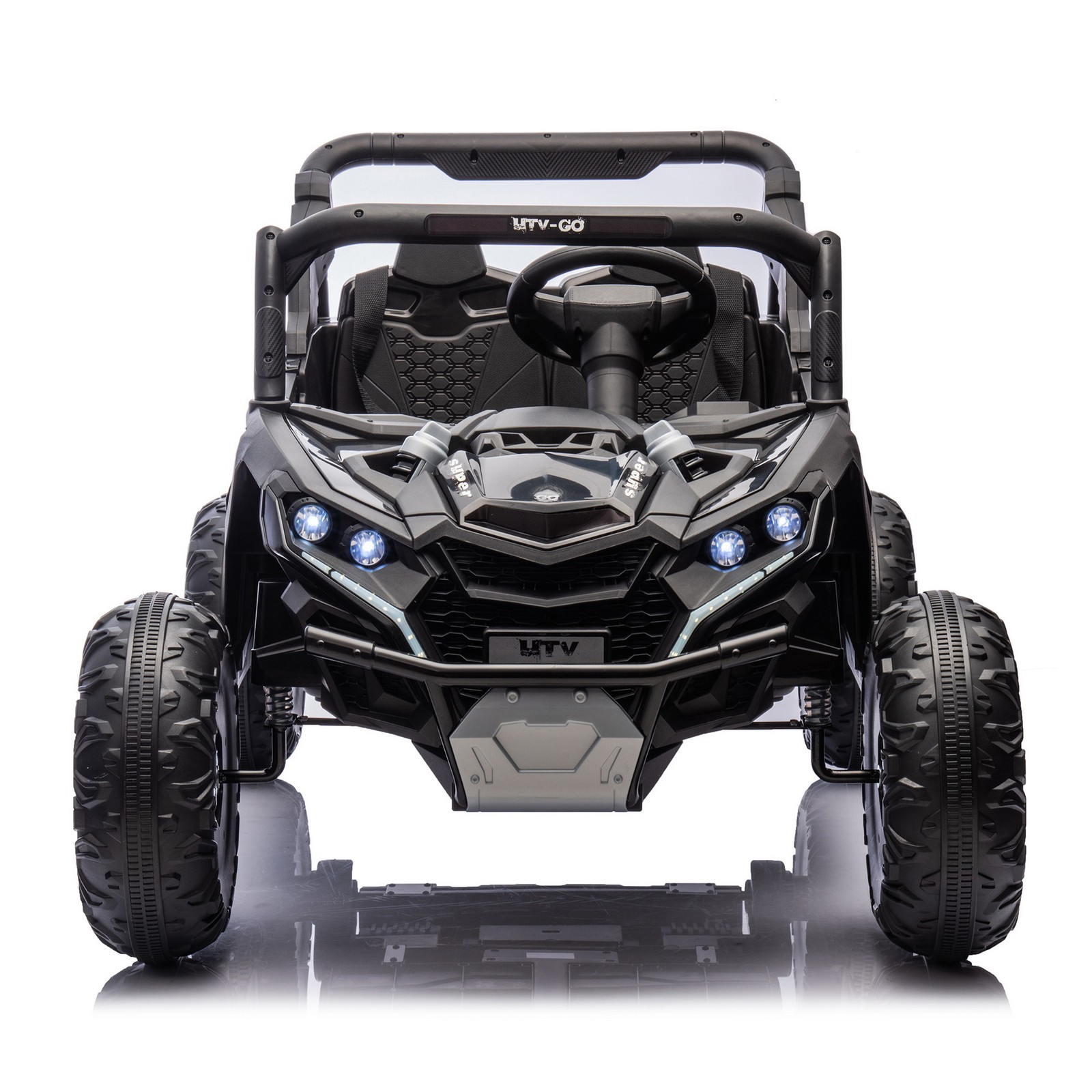 24V 7Ah Kids Ride On Rally UTV Car Parents Control 4-Wheel Suspension LED Music