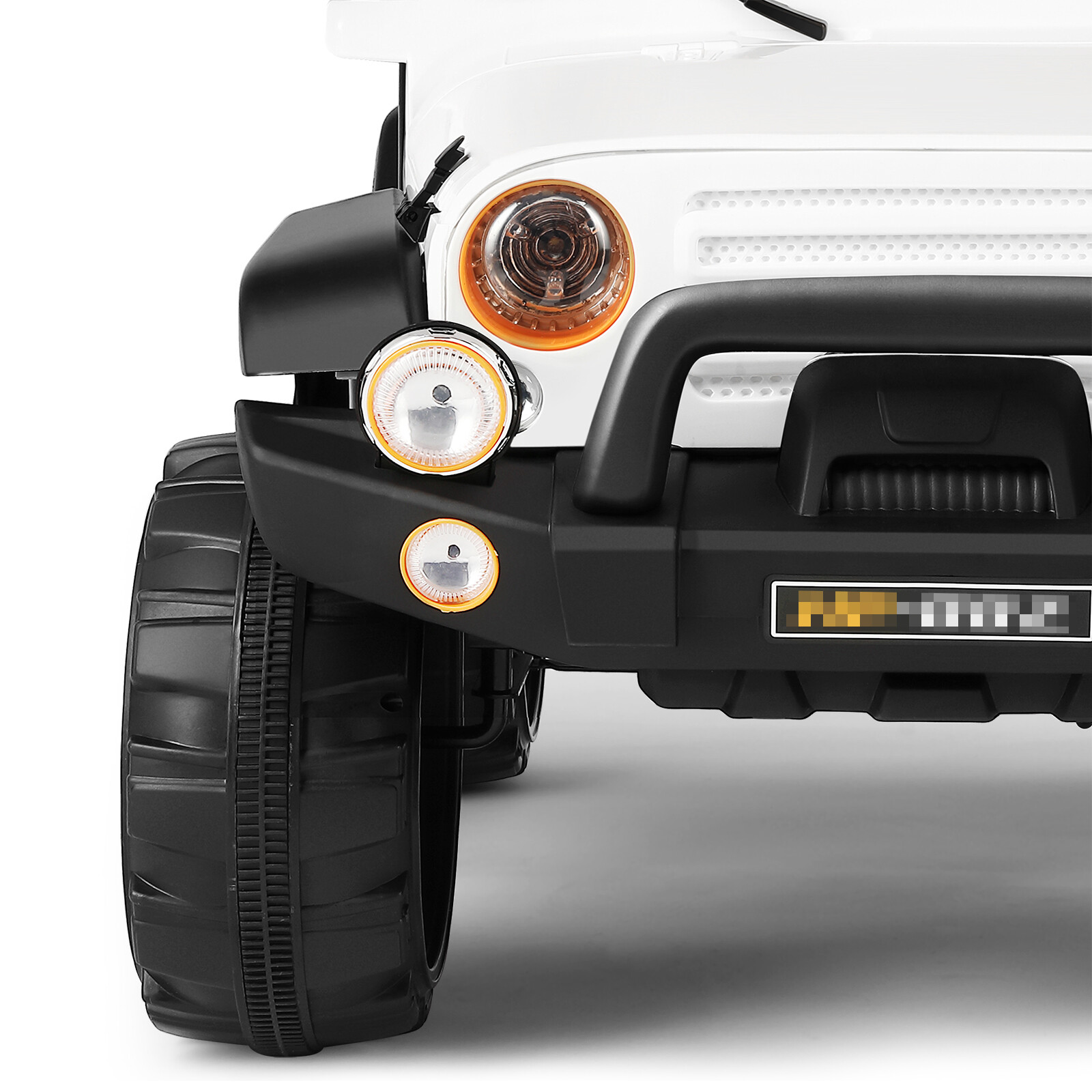 12V Battery 3 Speeds Kids White Ride On Car Truck w/ RC+MP3+LED Light+USB+Cover