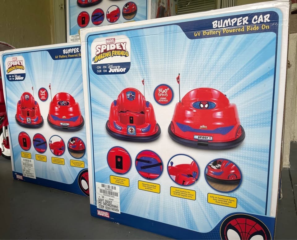 6V Marvel Spidey Bumper Car Ride on Toy