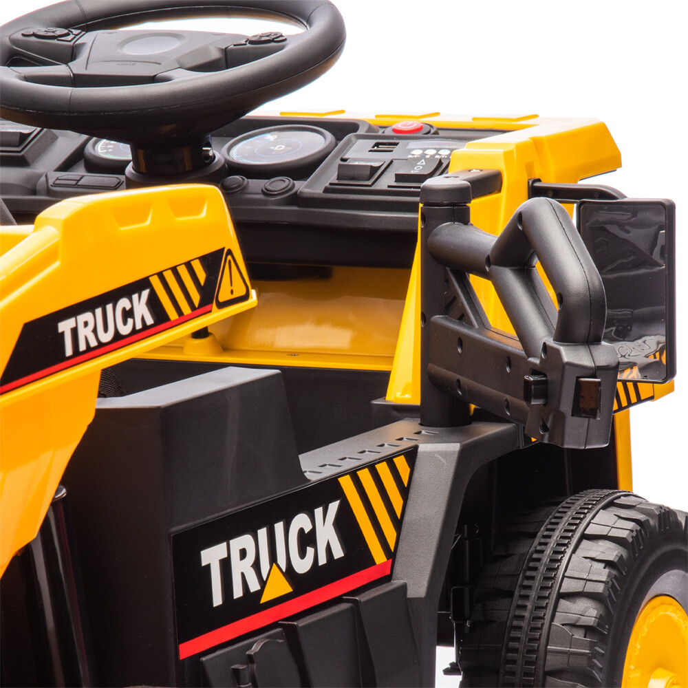 12V Kids Ride On Dump Truck W/ Remote Control 1.24-3.11MPH Kids Toy for Aged 3-5