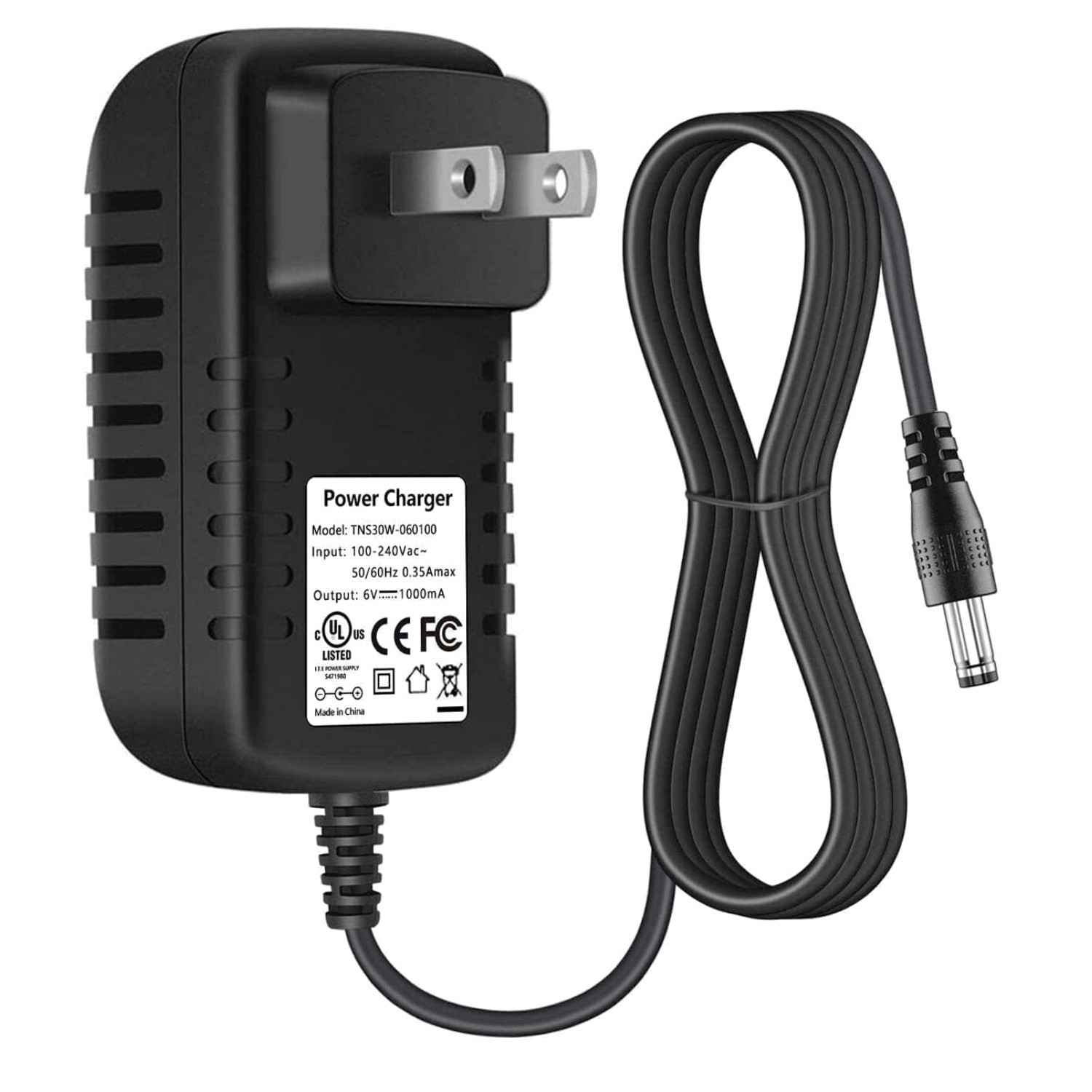 Lightweight 6V Children’s Ride-On Car Charger with Charging Status LED Indicator