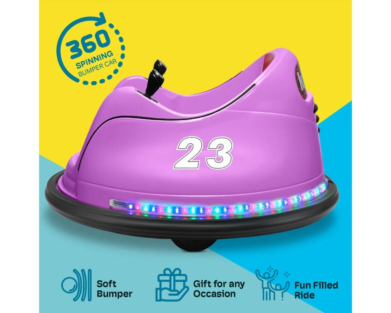 Kidzone Ride On Bumper Car 360 Rotation 6V NEW