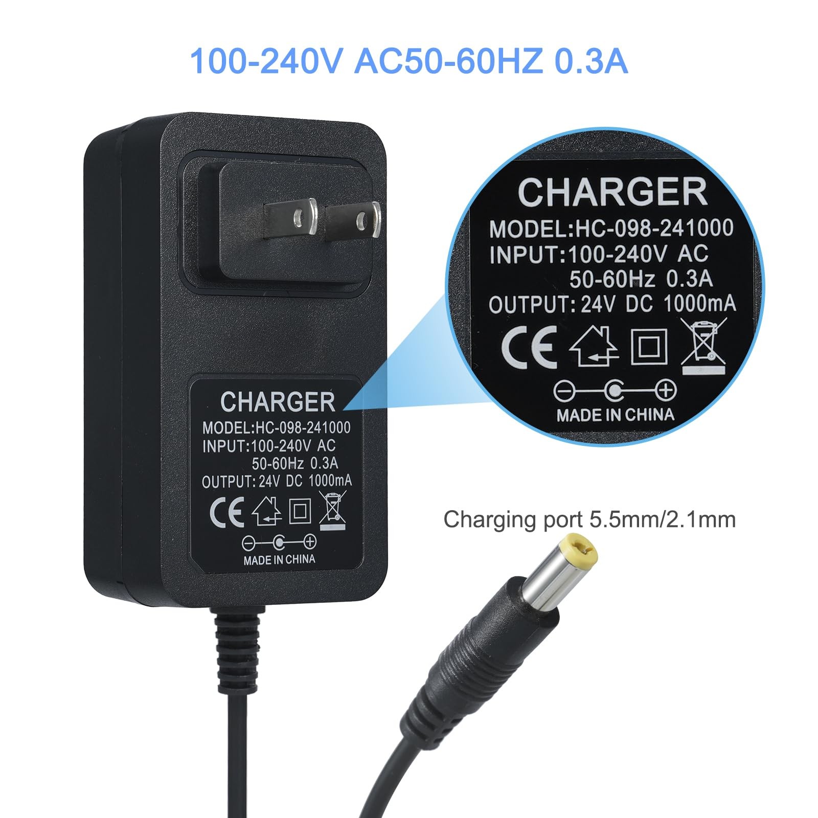 24V Charger for Kids Ride on Toys Car,24 Volt Kids Ride Battery Chargers,24 V…