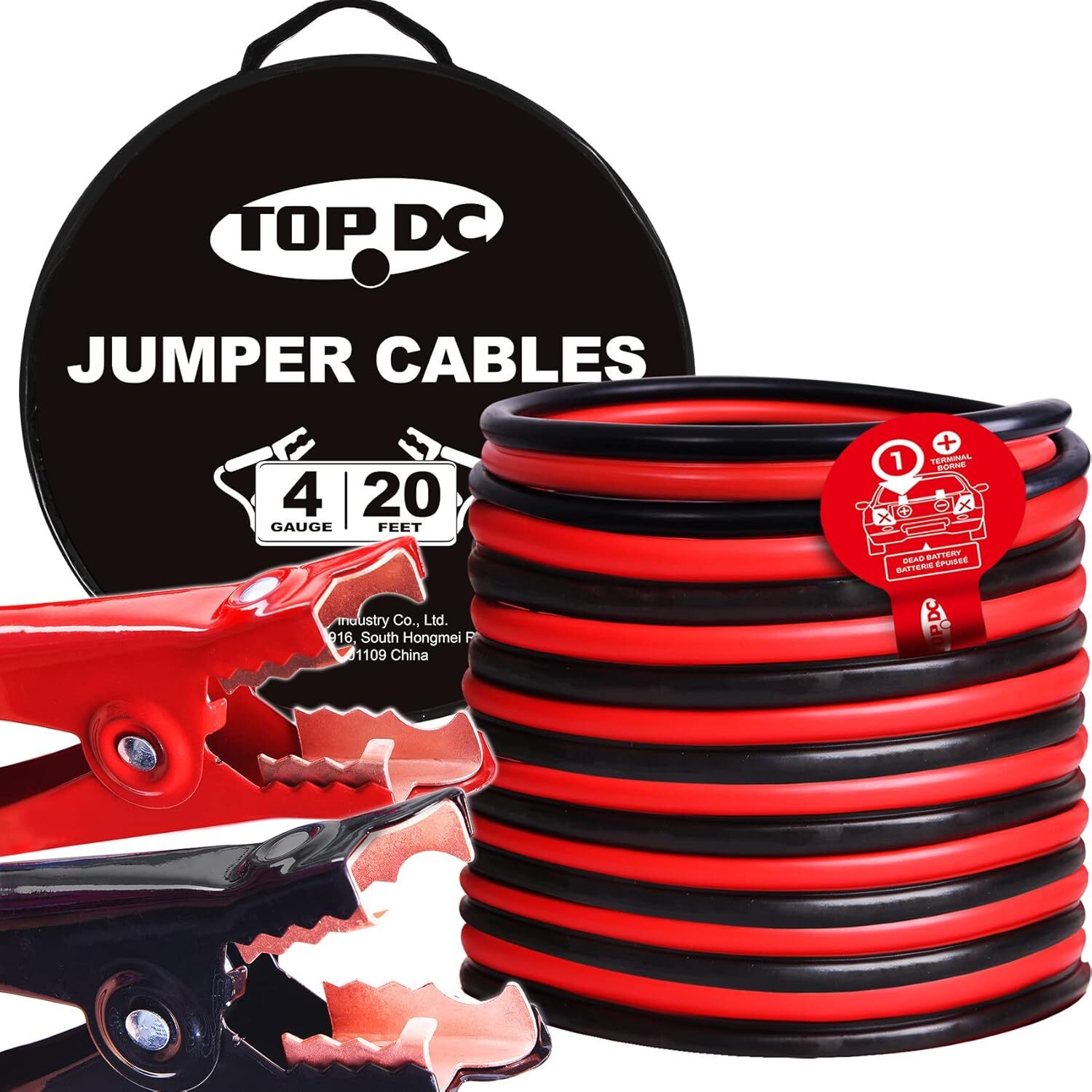 Jumper Cable Battery Charger Clamps For Car SUV Vans Trucks Heavy Duty 16/25 FT