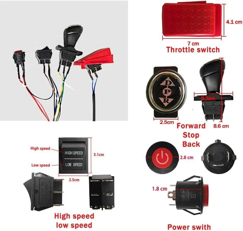 24 Volt DIY Wires Harness Conversion Kit for Kid’s Ride On Toys Car,2.4G Set …