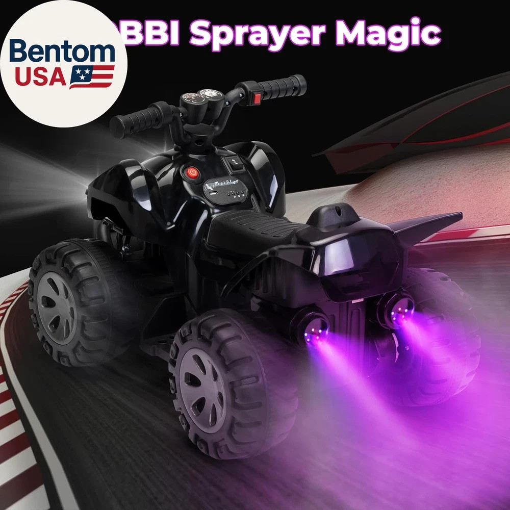Ride on Toy for Toddler, 25W 4 Power Wheels with Cool Spraying System, 4-Wheeler