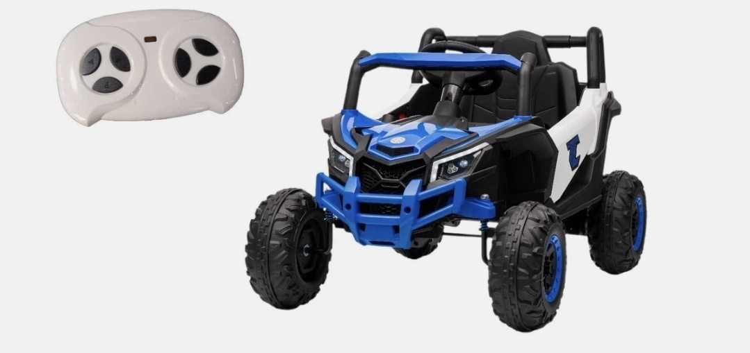 Kids Battery Powered Ride-On UTV Off-Road Buggy Car w/ Remote Blue/Black/White