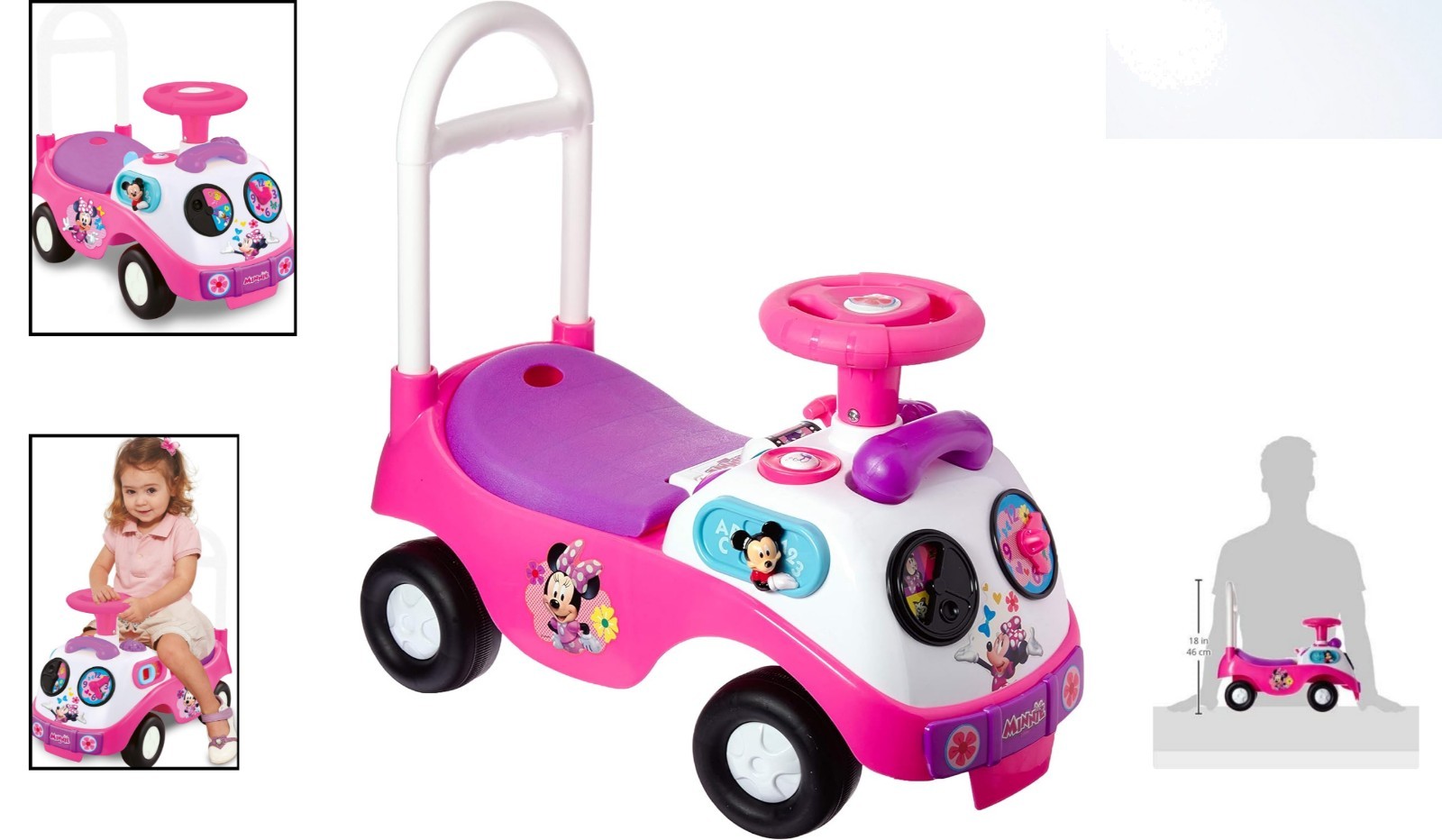Disney Minnie Mouse My First Activity Ride-On for Toddlers Age 1-3 with Sounds