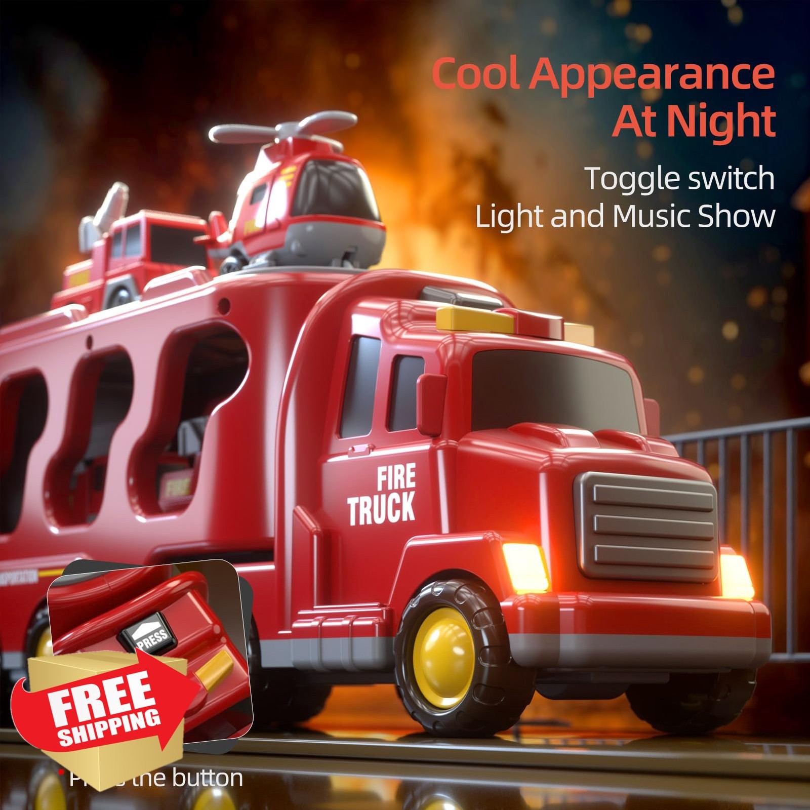 Beby Buty 5 in 1 Fire Truck Toys Boys 3-6Y