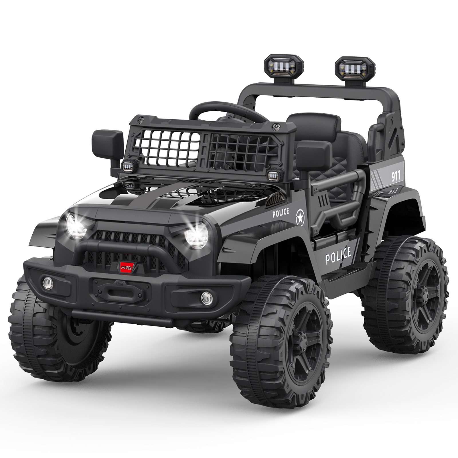Kids Electric Ride On Truck Toys 12V Power Battery Car Black with Remote Control