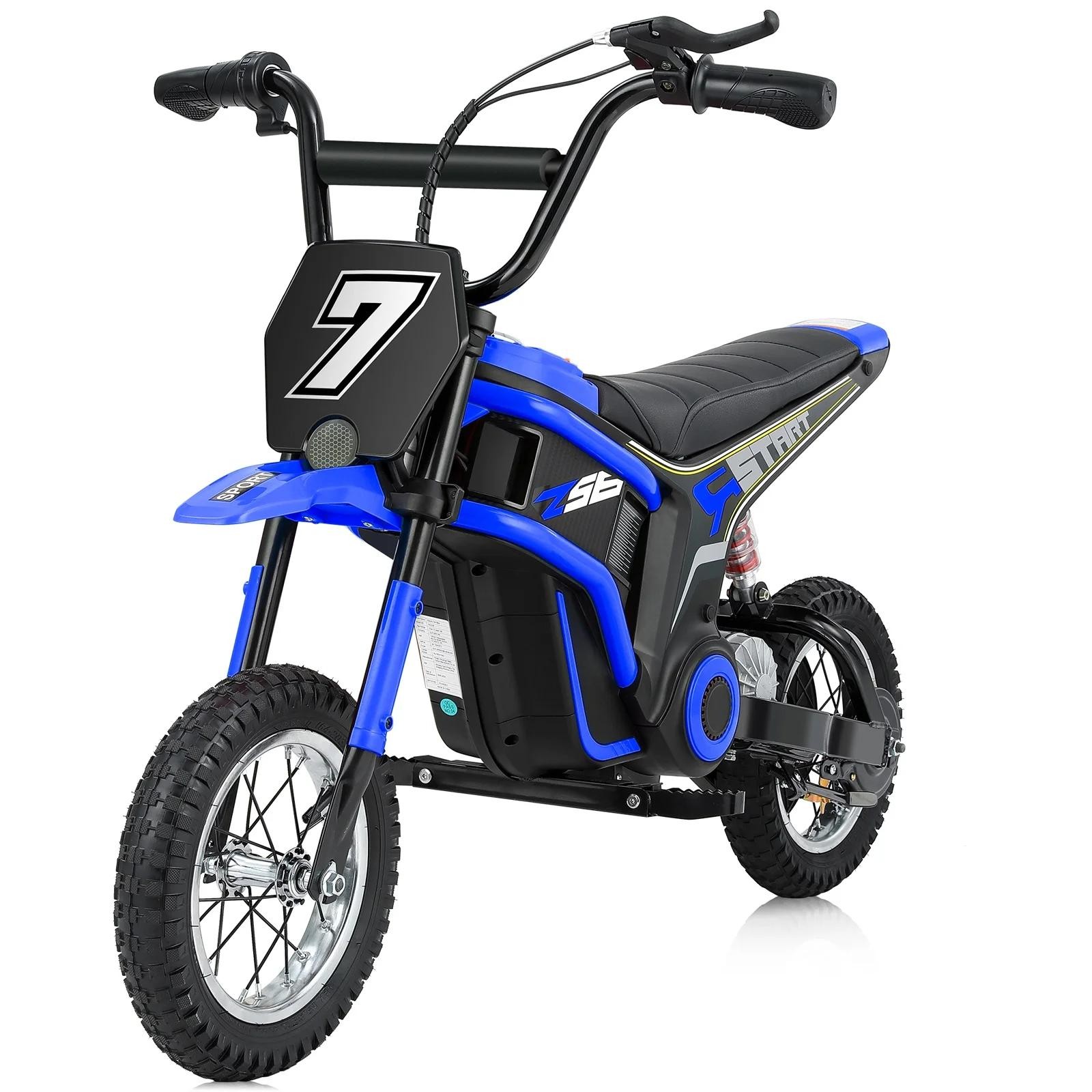 24V Ride-On Off Road Dirt Bike Electric Motorcycle 2 Speed 350W For Kids 13+