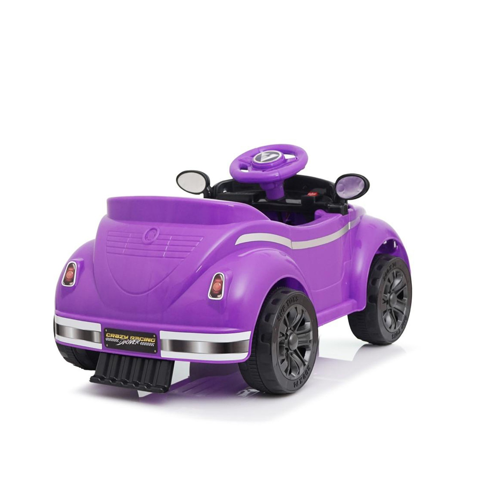 12V Kids Ride On Car Wheel LED USB & Bluetooth Suitable for Kids Aged 2-4 Purple