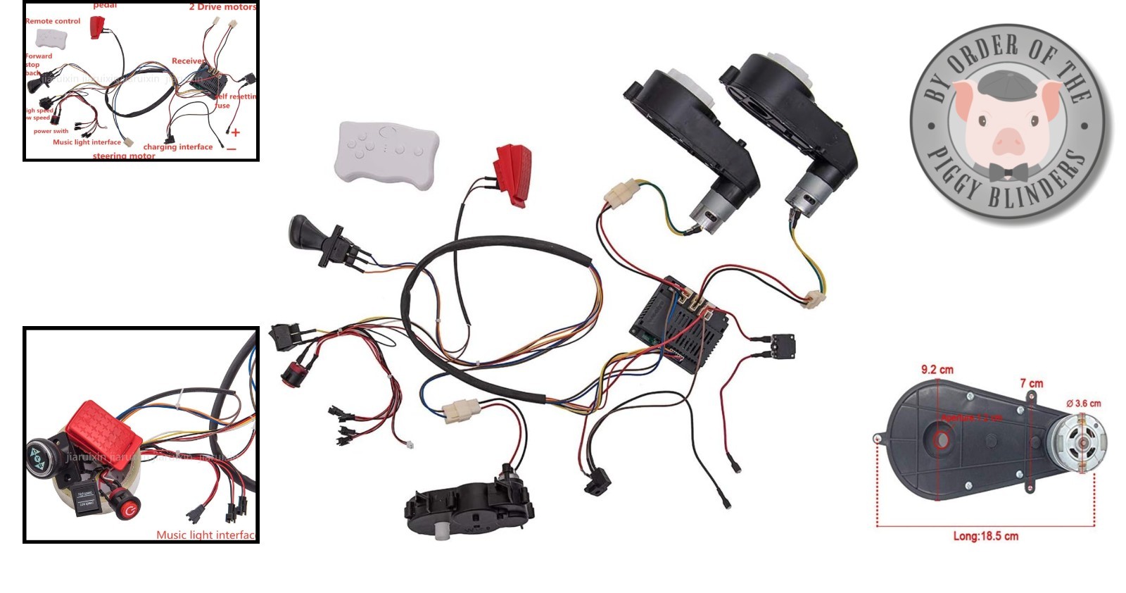 All-in-One 12V Ride-On Car Remote Control and Wiring Set for Smooth Operation