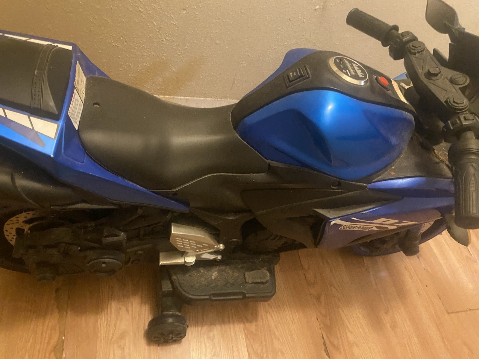 Blue Battery Operated Ride-On Motorcycle Toy for Ages 3-7 Years