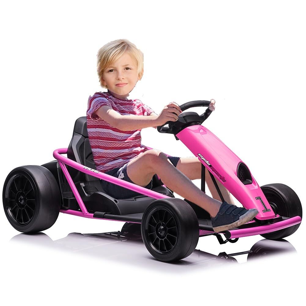 Ride On Toy for Teens 24V Go Kart 9Ah Large Battery 8MPH High Speed Drifting
