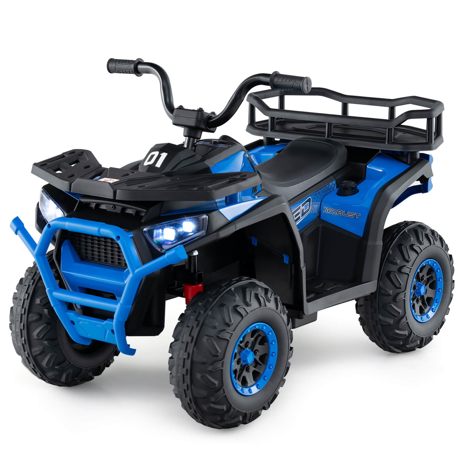 24V Kids Ride on Electric ATV Car Toy w/ Spring Suspension & LED Lights USB