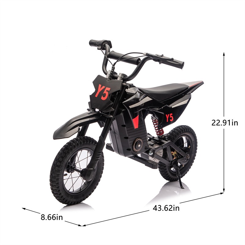 24V Kid Ride On Electric Toy Motocross Motorcycle Adjustable Speed for Aged 5-15