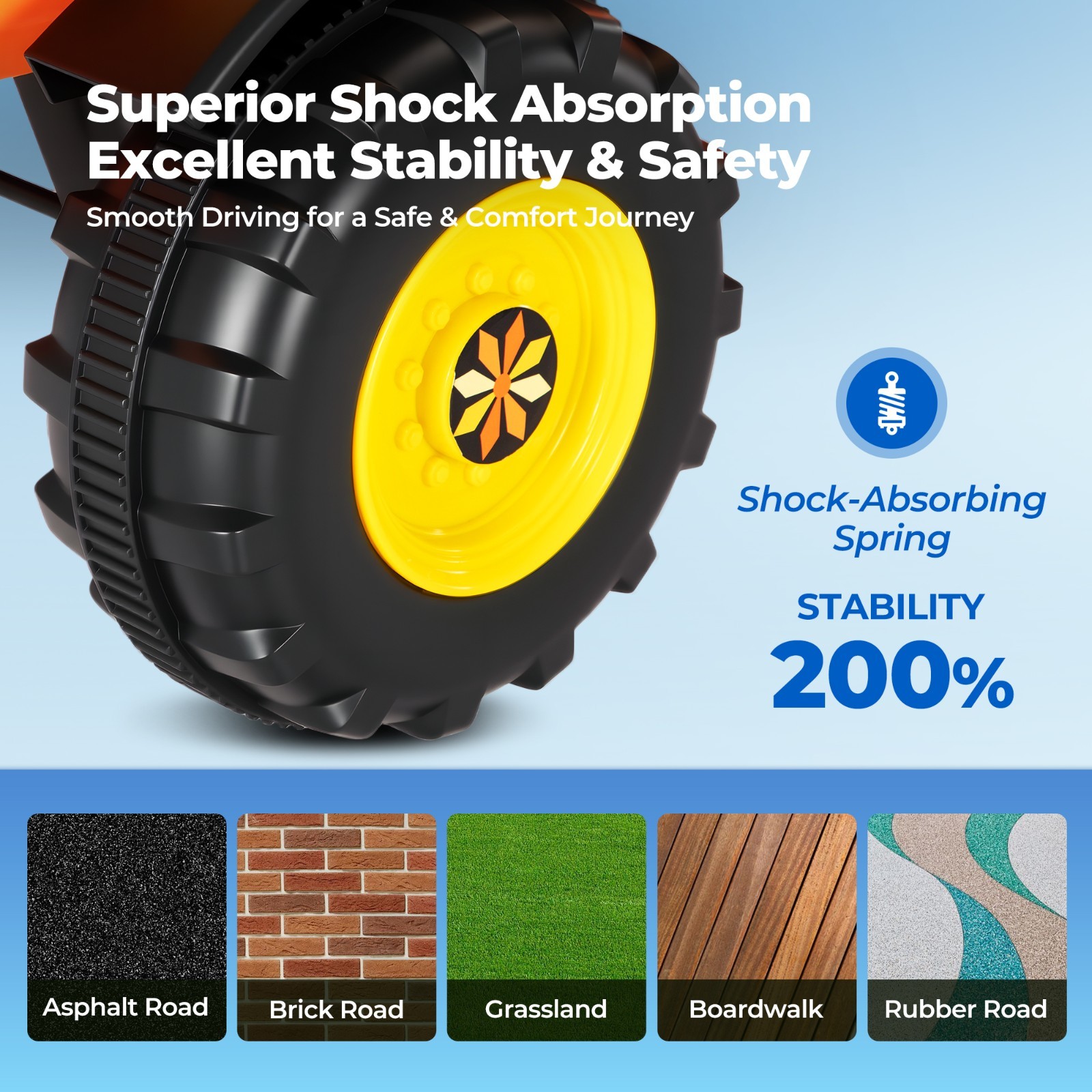 24V Electric Kids Ride On Tractor with Detachable Trailer 2x80W Motors EVA Tires