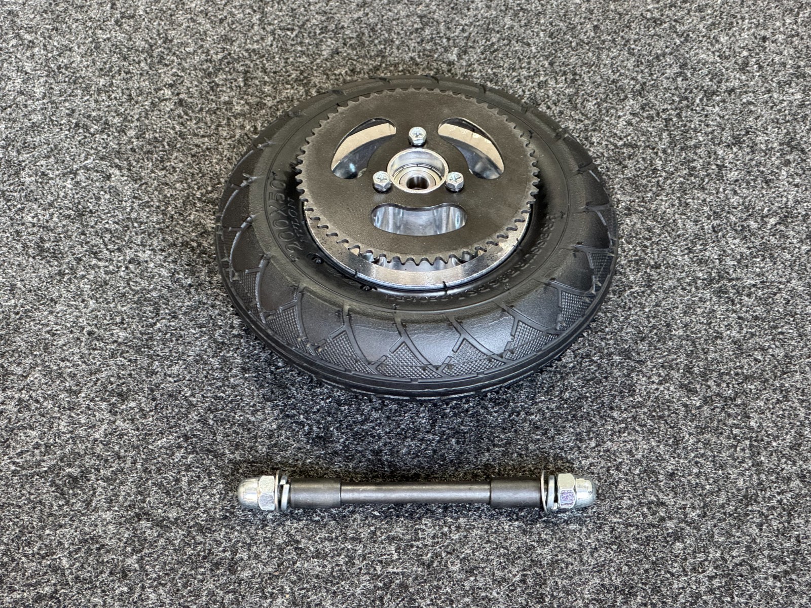 Brand New Genuine 200×50 Front Wheel and Tire Assembly for the Razor Crazy Cart