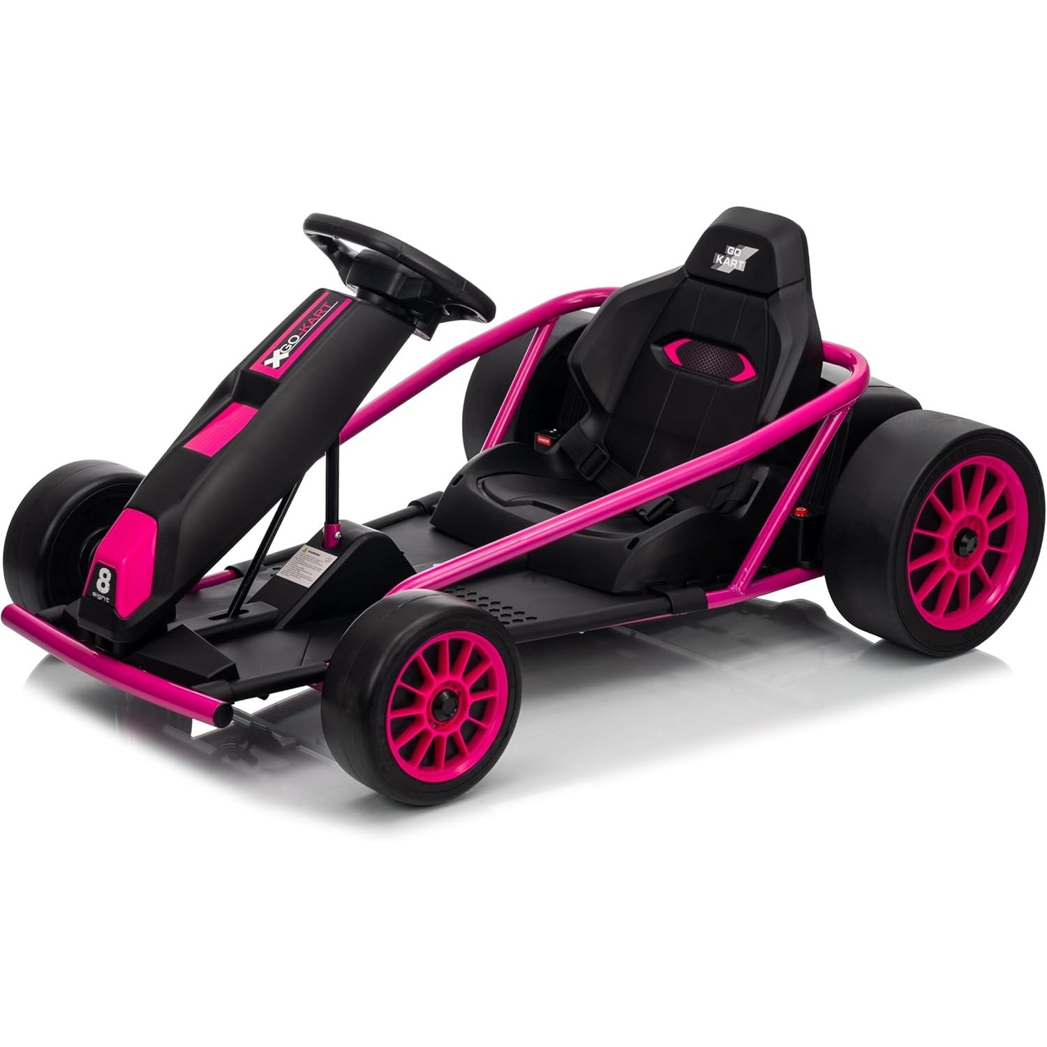 24V Kids Go Kart Electric Ride,Dual 250W Motors, 9Ah Battery, Fast 8MPH Drifting