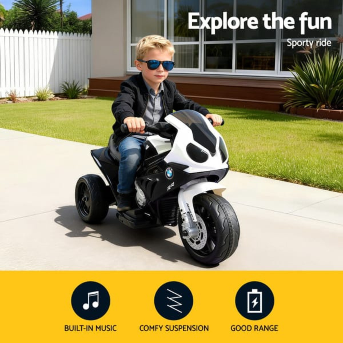 Kids Electric Ride On BMW S1000RR Motorcycle Motorbike Black
