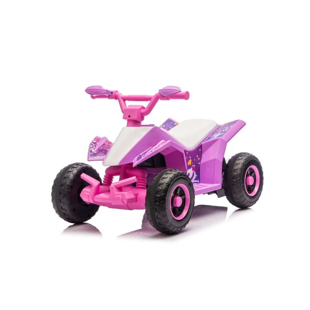 6V Kids Ride on ATV 4 Wheeler Electric Power Wheels Quad Car with Music, Light