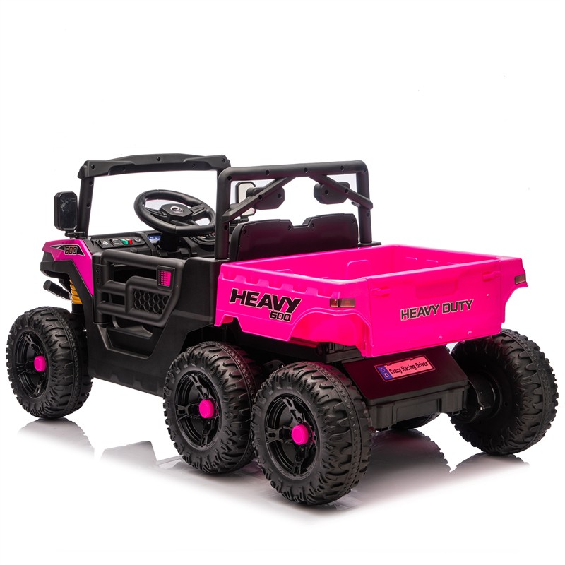 12/24V Kids Ride On Toy 6-wheel Electric Truck W/ Parents Control for Aged 3-5
