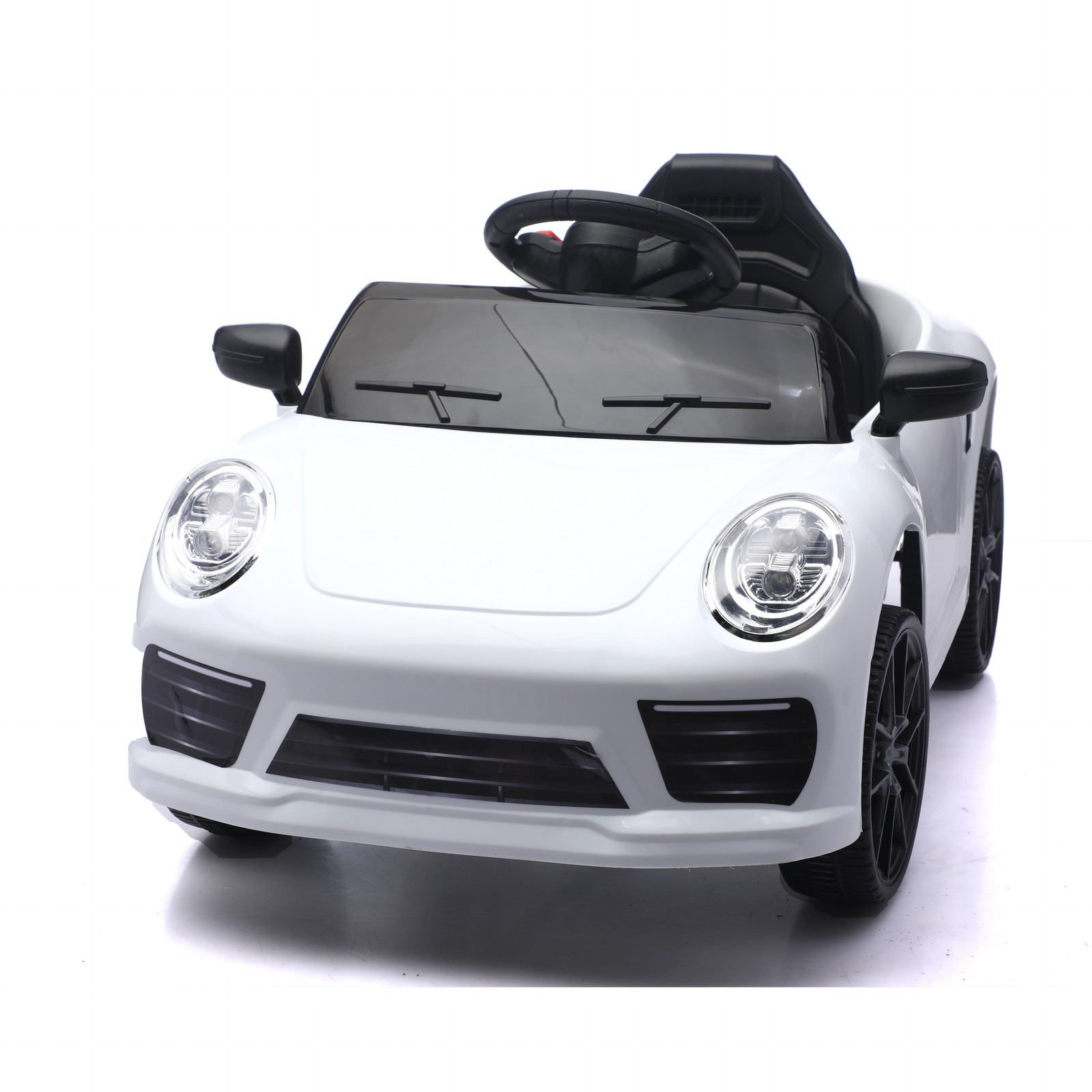 Ride on car Kids Electric Car Riding Toys for Kids W/Remote Control Swing White