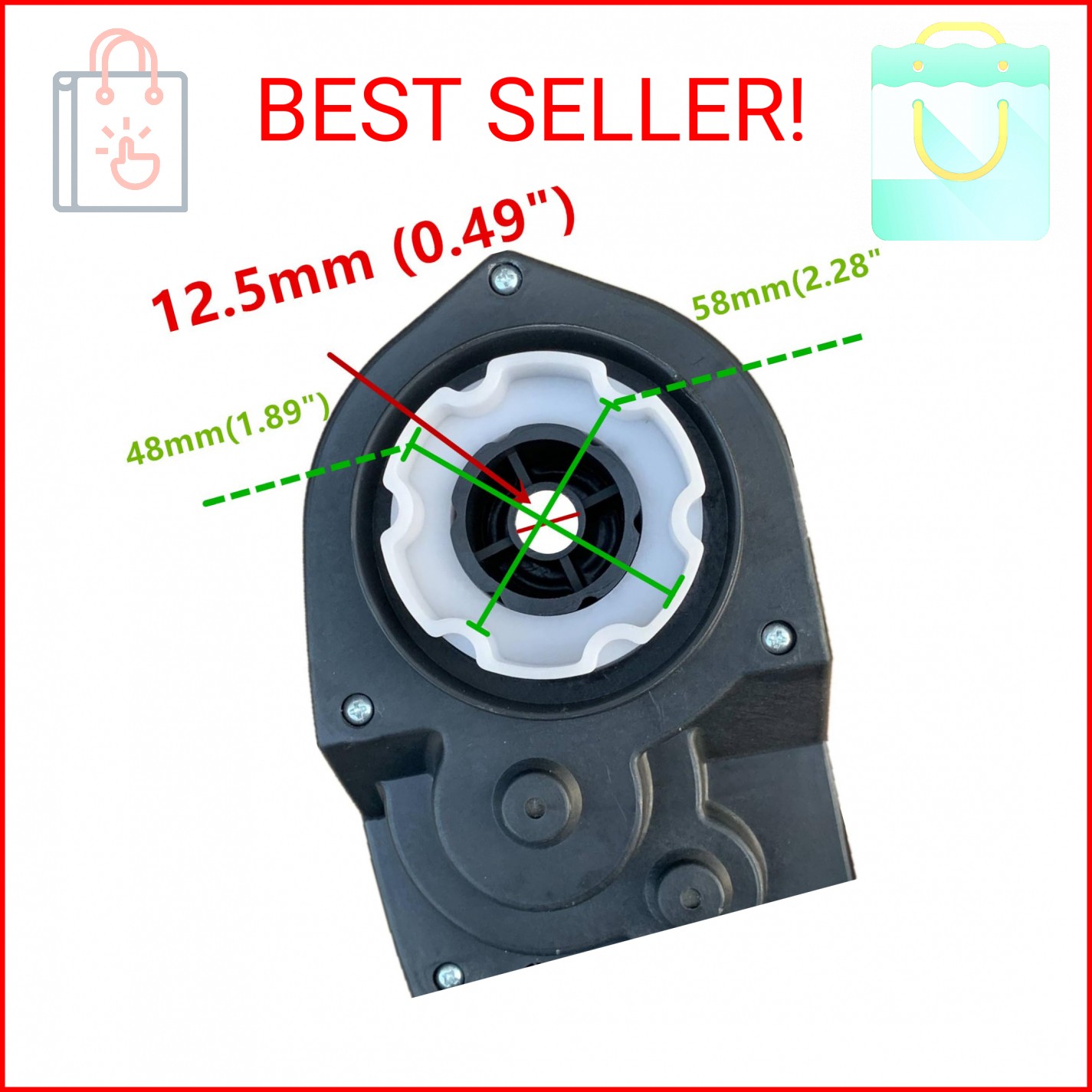 24V High Power Gearbox for Powered Wheel, 24 Volt 30000RPM High Torque Motor Gea