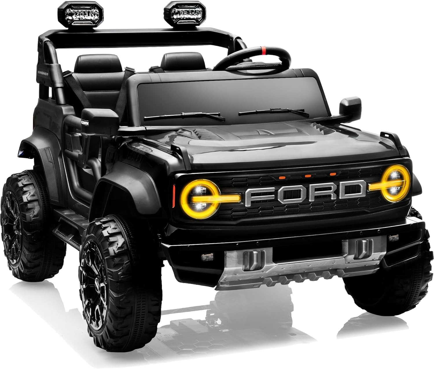 24V Ride on Toys for Big Kids, Licensed Ford Bronco Raptor Electric Car 2 Seater