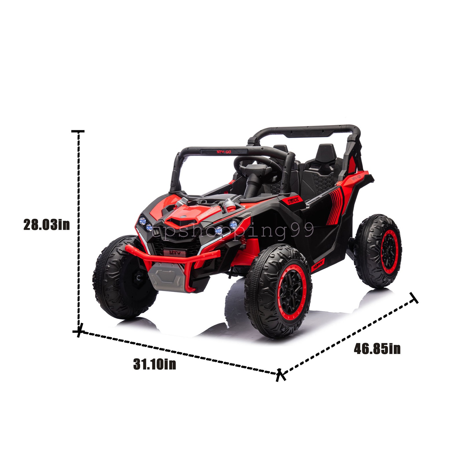 24V Kids Ride On UTV Car for Kids Electric 4 Wheeler Off-Road W/Remote 2 Seaters